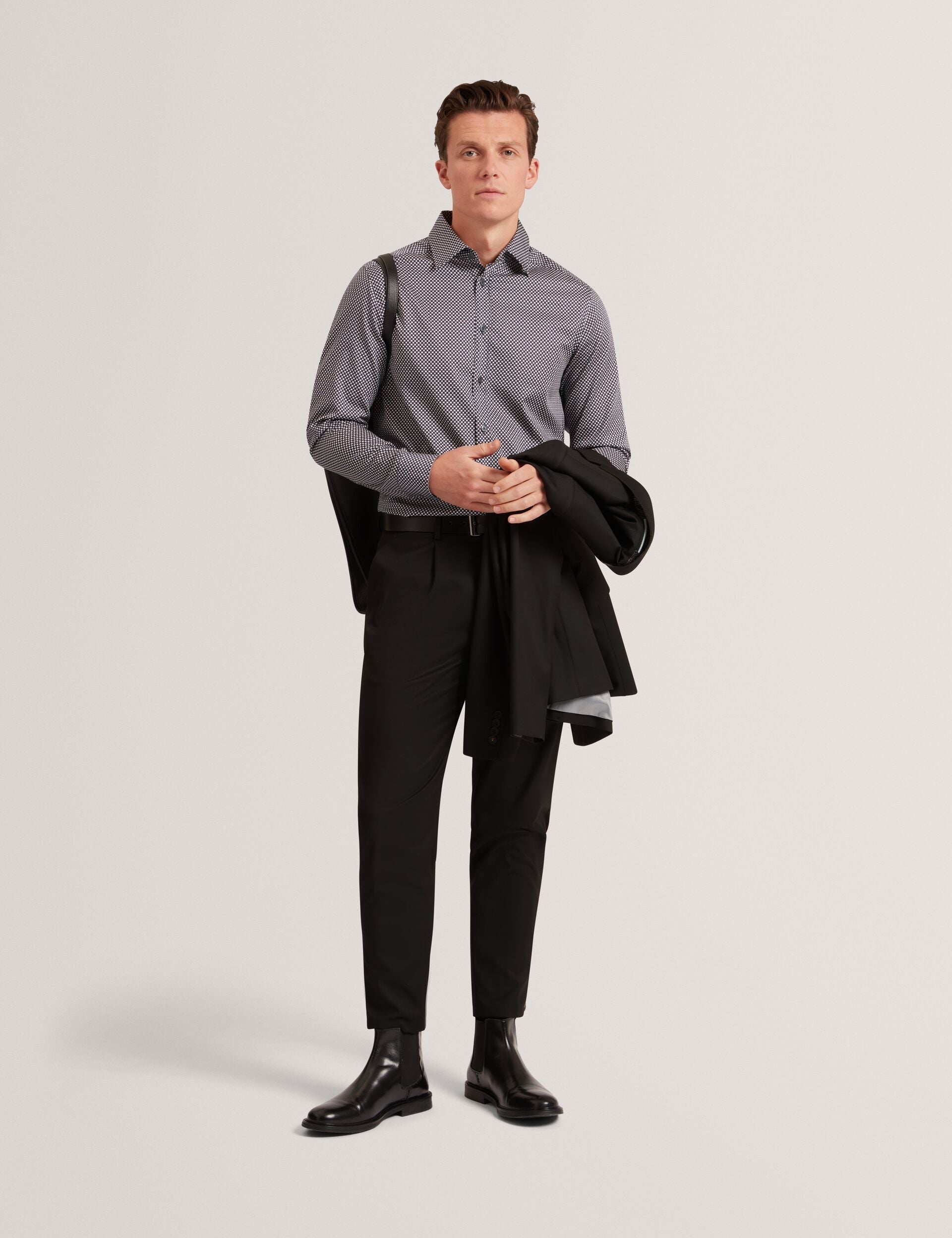 Ted Baker Jozef Slim Fit Micro Geometric Print Shirt