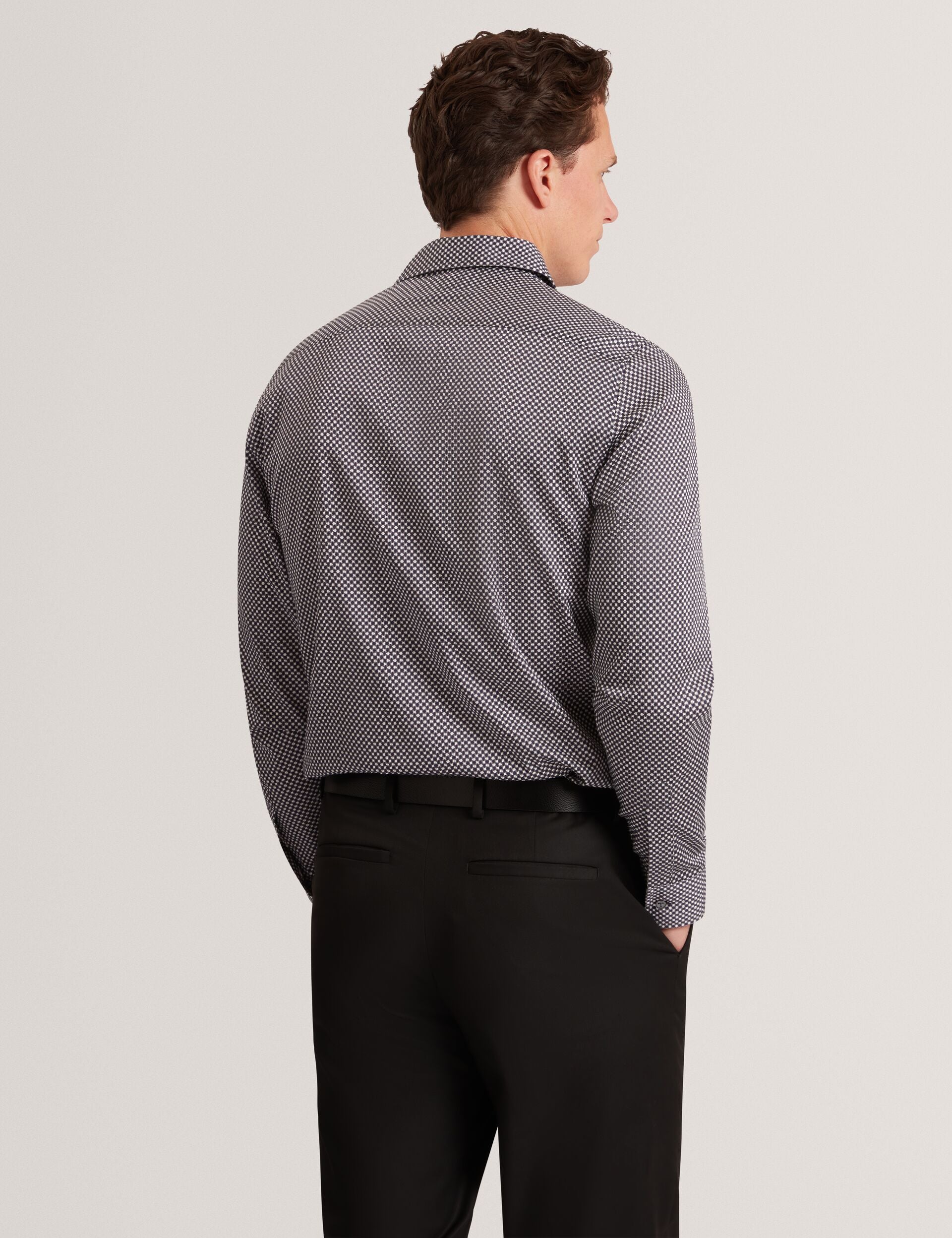 Ted Baker Jozef Slim Fit Micro Geometric Print Shirt
