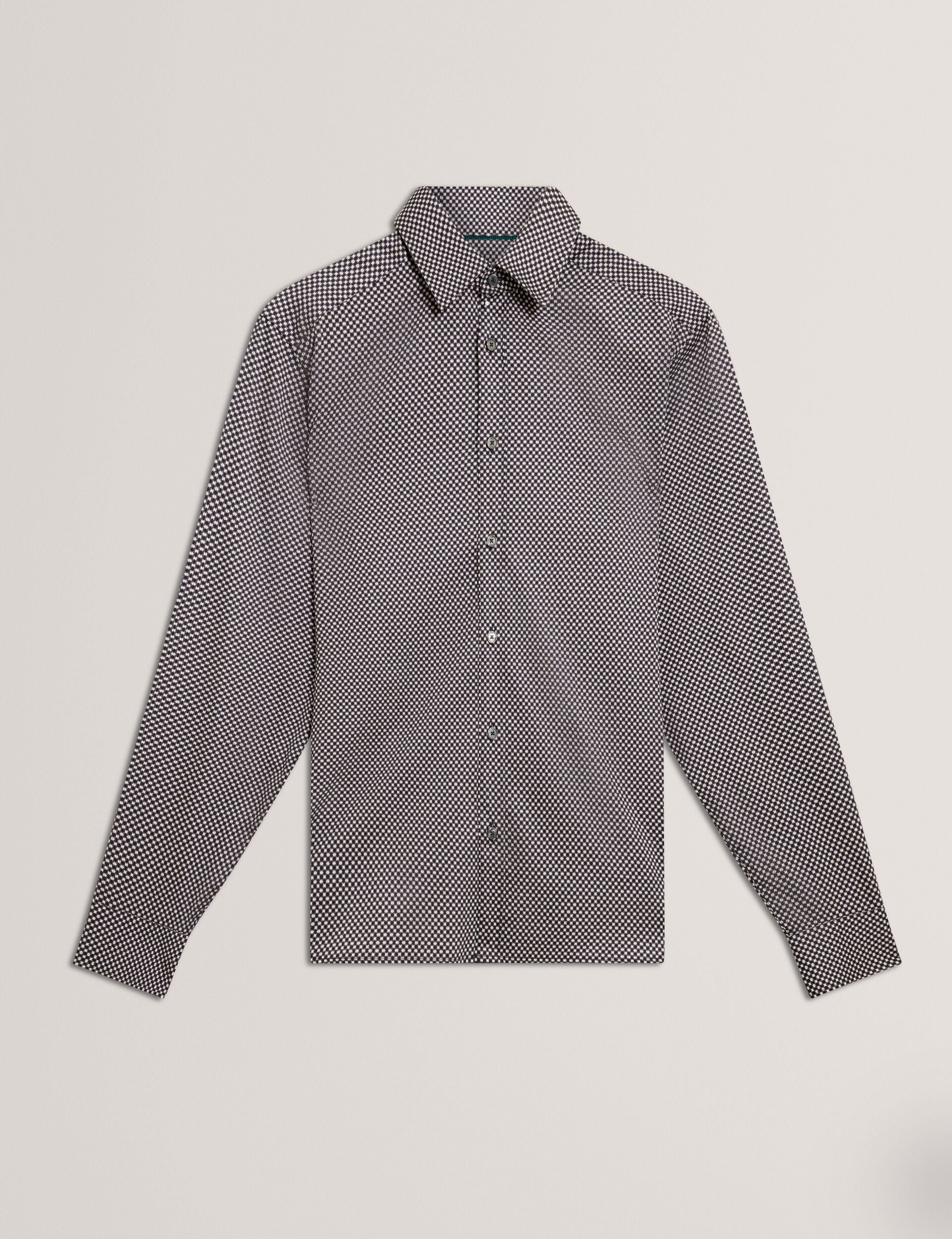 Ted Baker Jozef Slim Fit Micro Geometric Print Shirt
