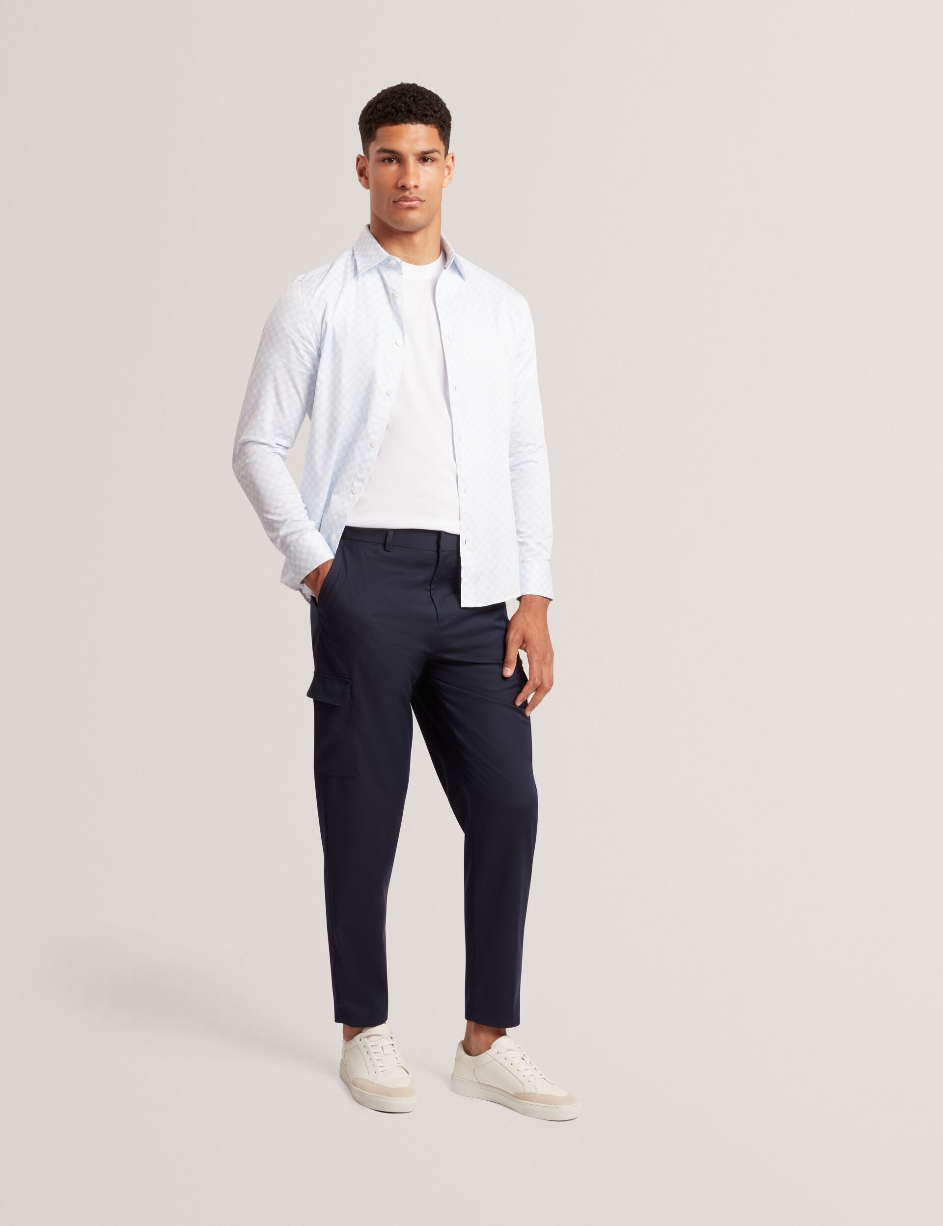 Ted Baker Sef Slim Fit Geometric Circle Print Shirt