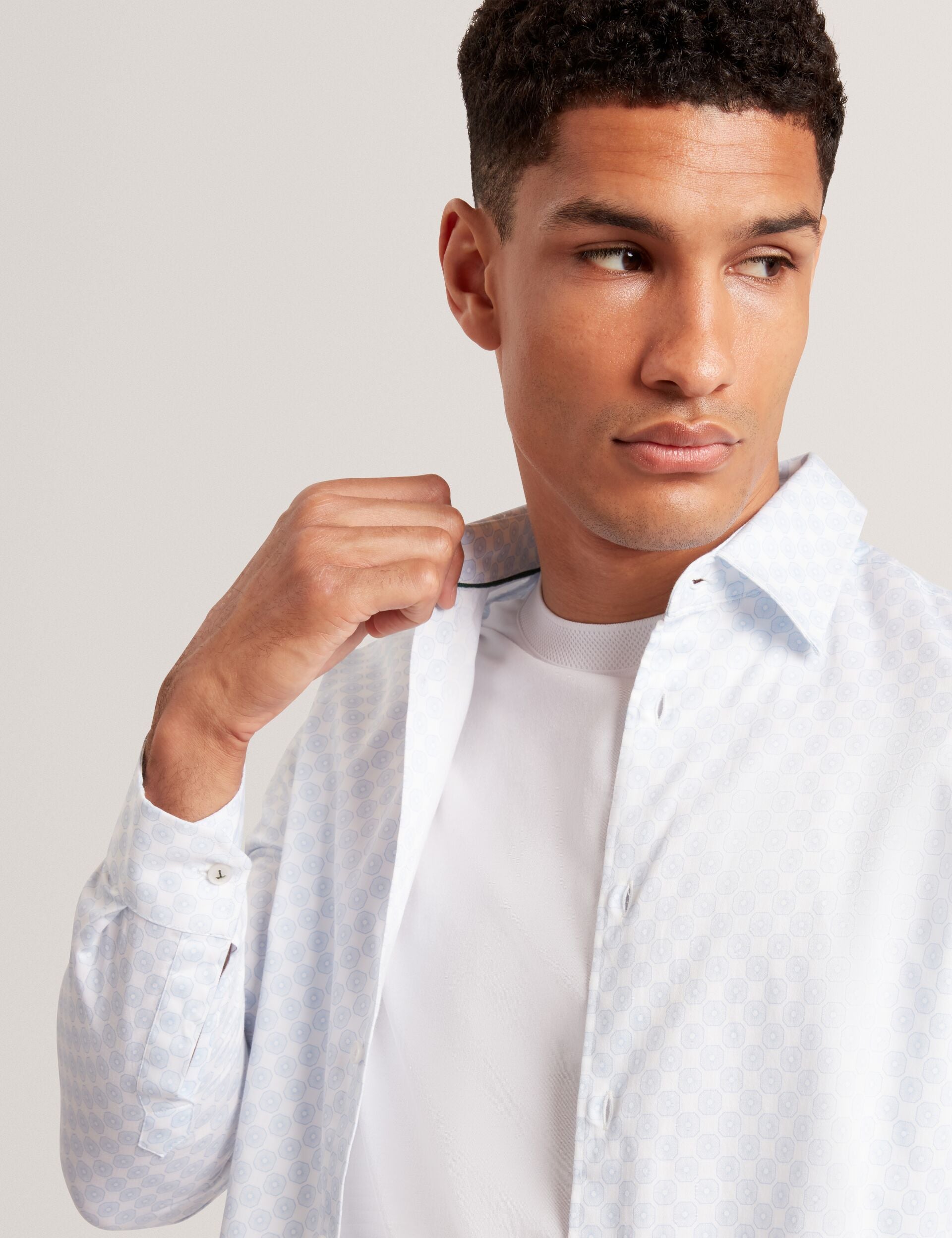 Ted Baker Sef Slim Fit Geometric Circle Print Shirt