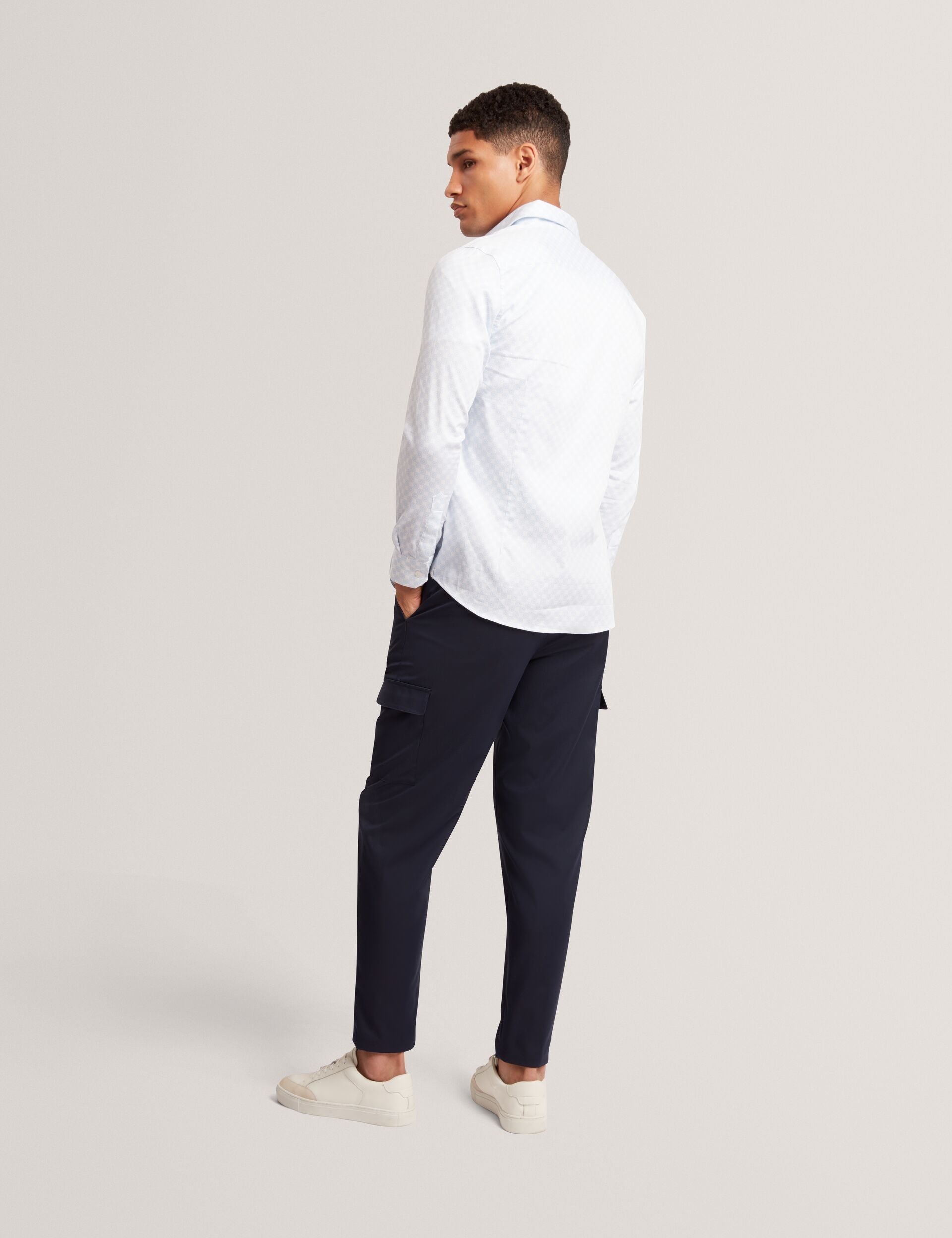 Ted Baker Sef Slim Fit Geometric Circle Print Shirt