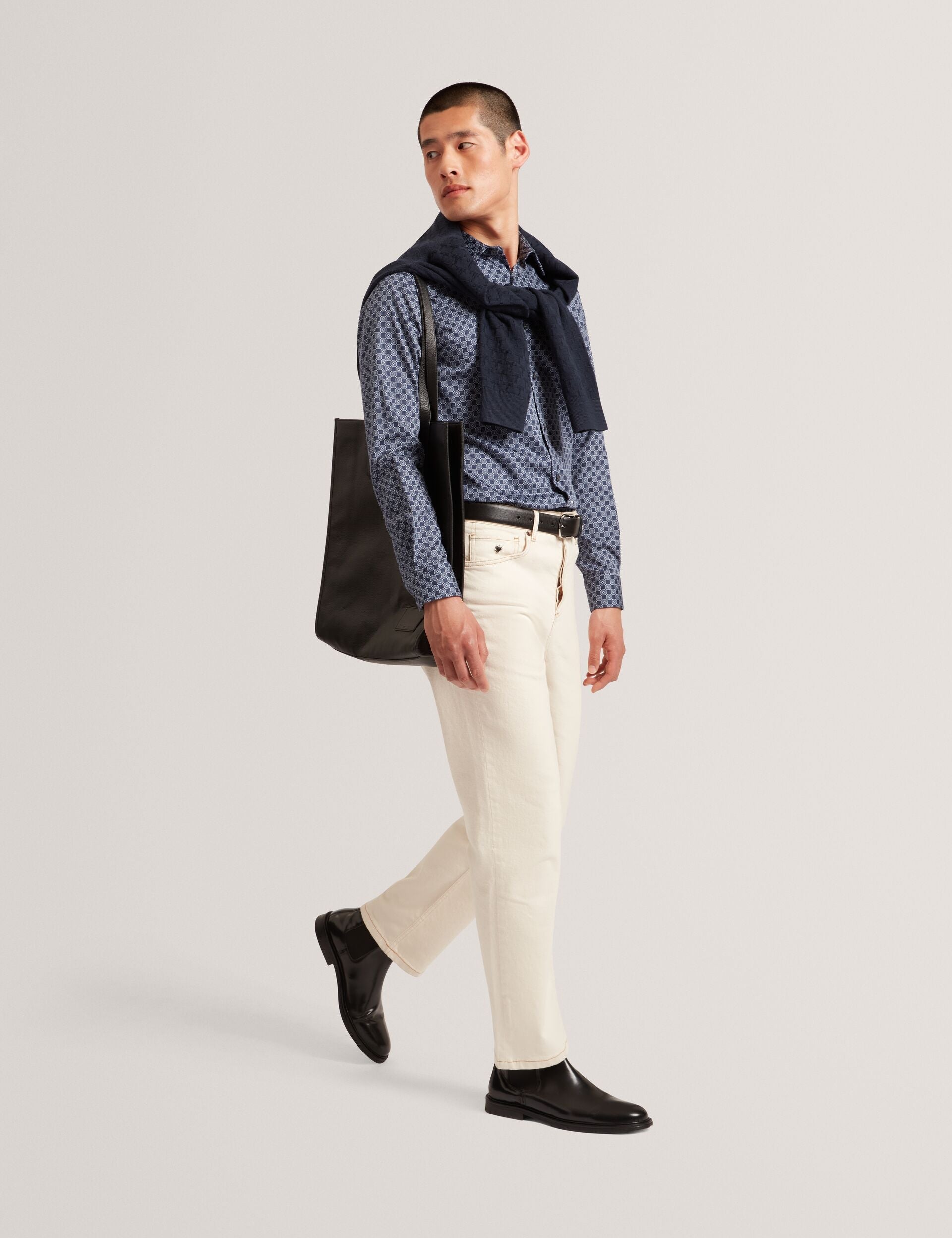 Ted Baker Sef Slim Fit Geometric Circle Print Shirt
