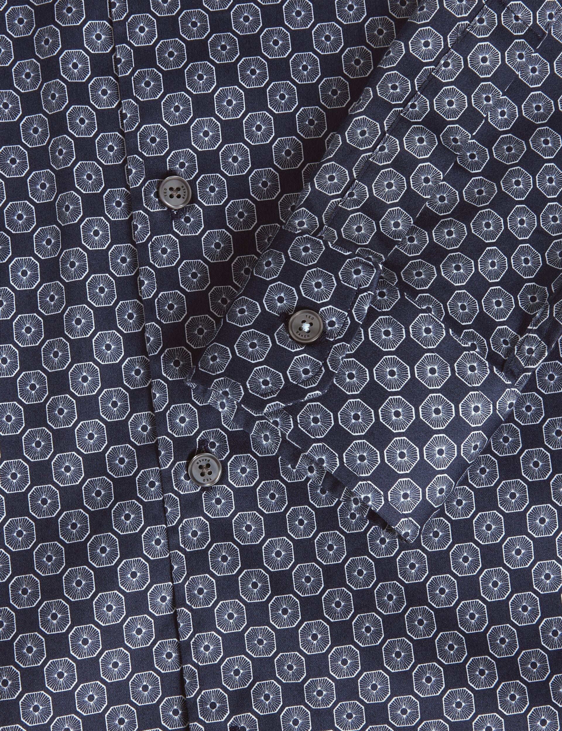 Ted Baker Sef Slim Fit Geometric Circle Print Shirt