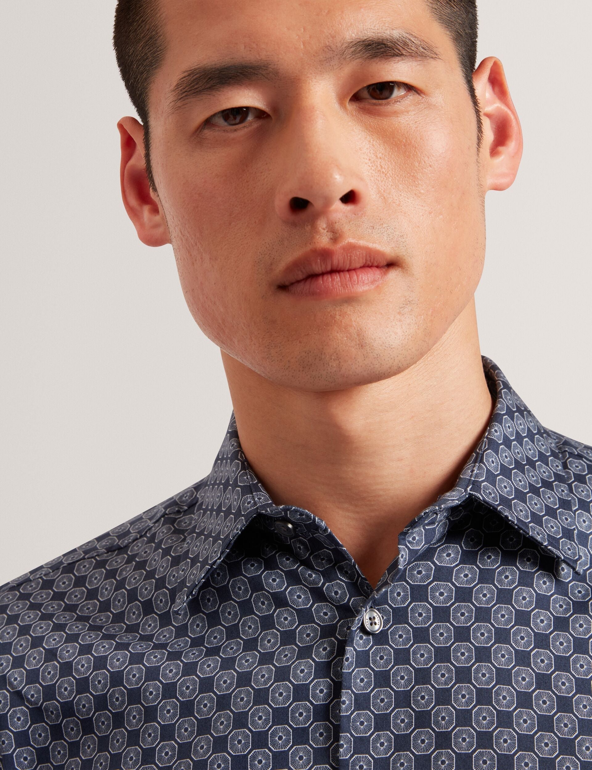 Ted Baker Sef Slim Fit Geometric Circle Print Shirt
