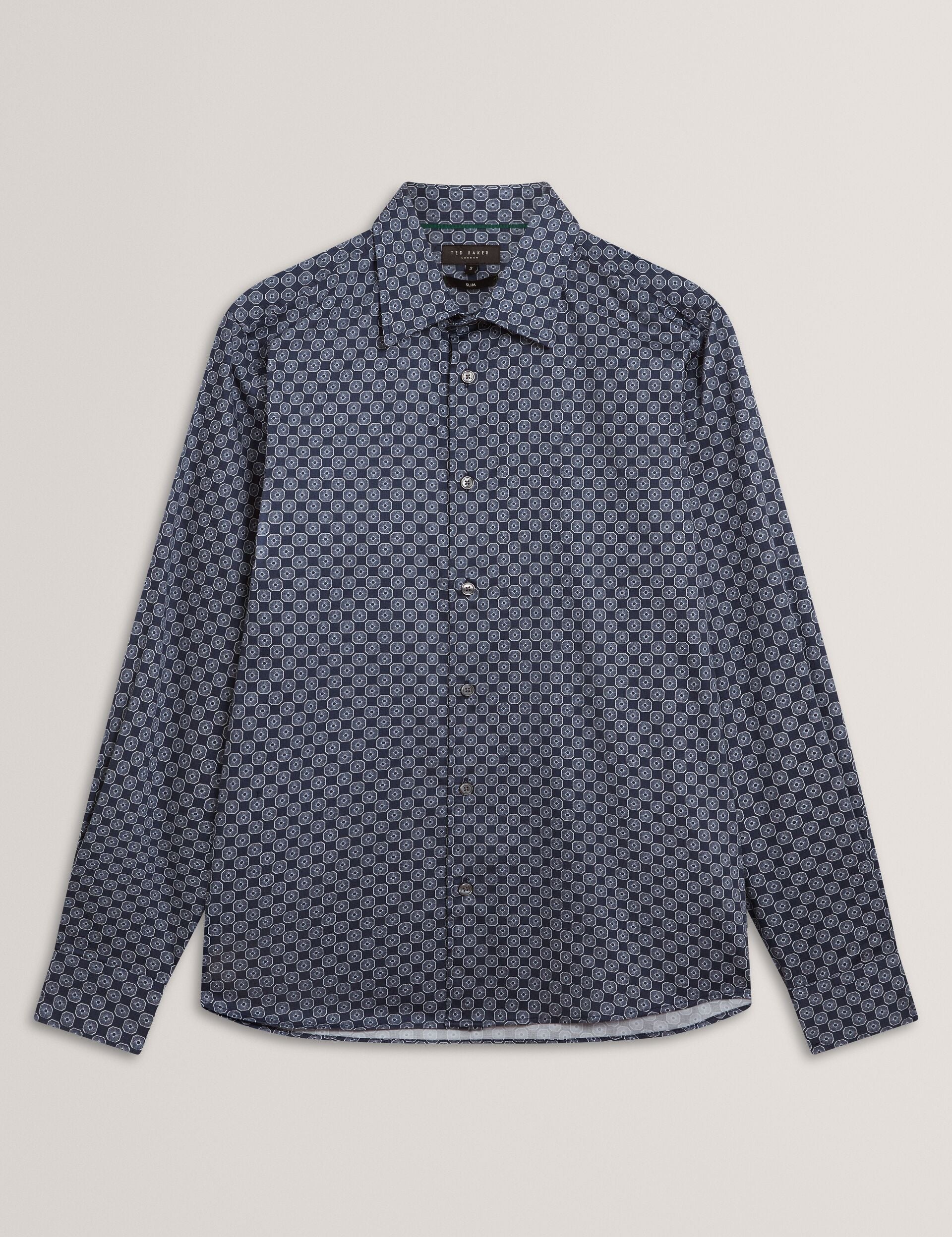 Ted Baker Sef Slim Fit Geometric Circle Print Shirt
