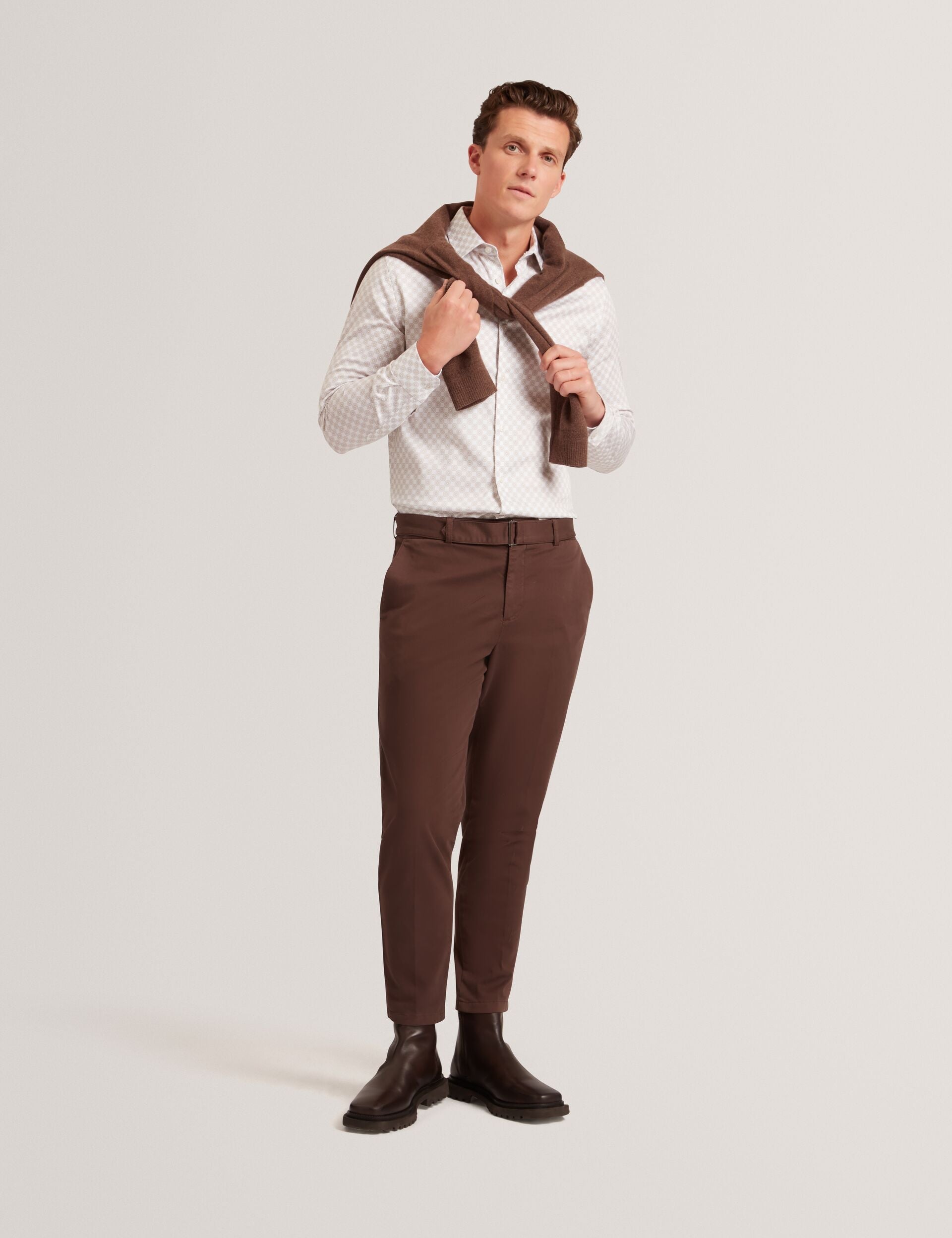Ted Baker Sef Slim Fit Geometric Circle Print Shirt