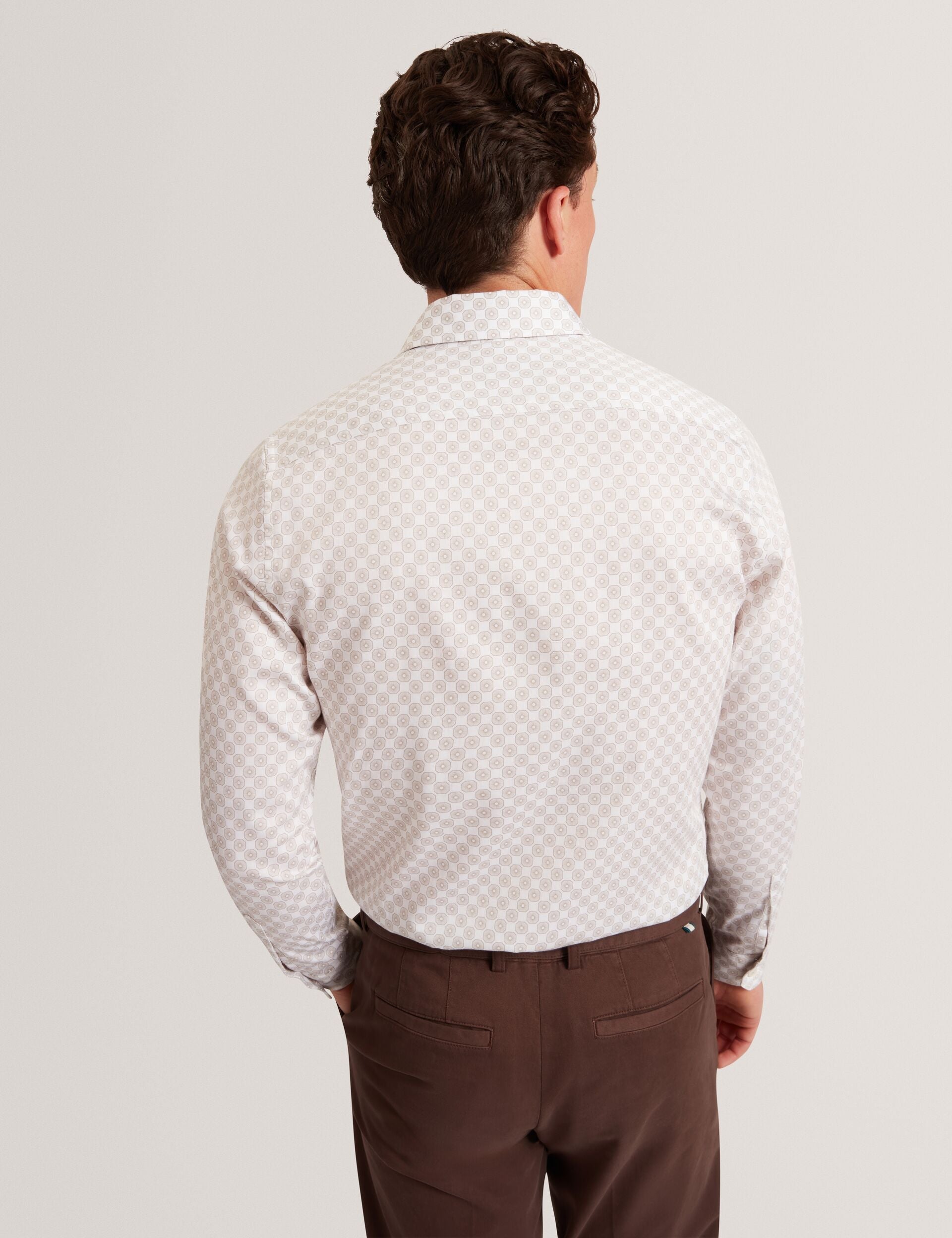 Ted Baker Sef Slim Fit Geometric Circle Print Shirt