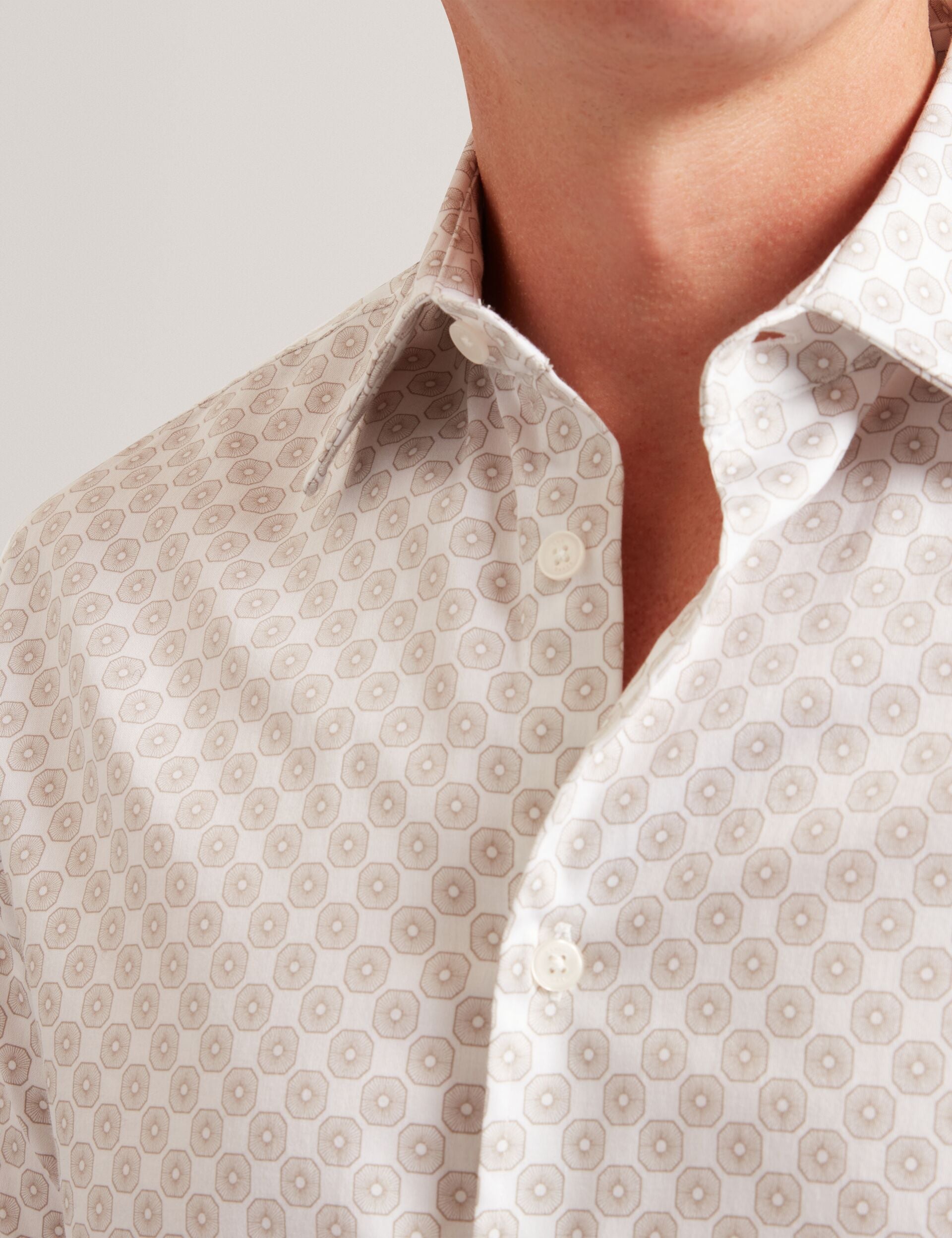 Ted Baker Sef Slim Fit Geometric Circle Print Shirt