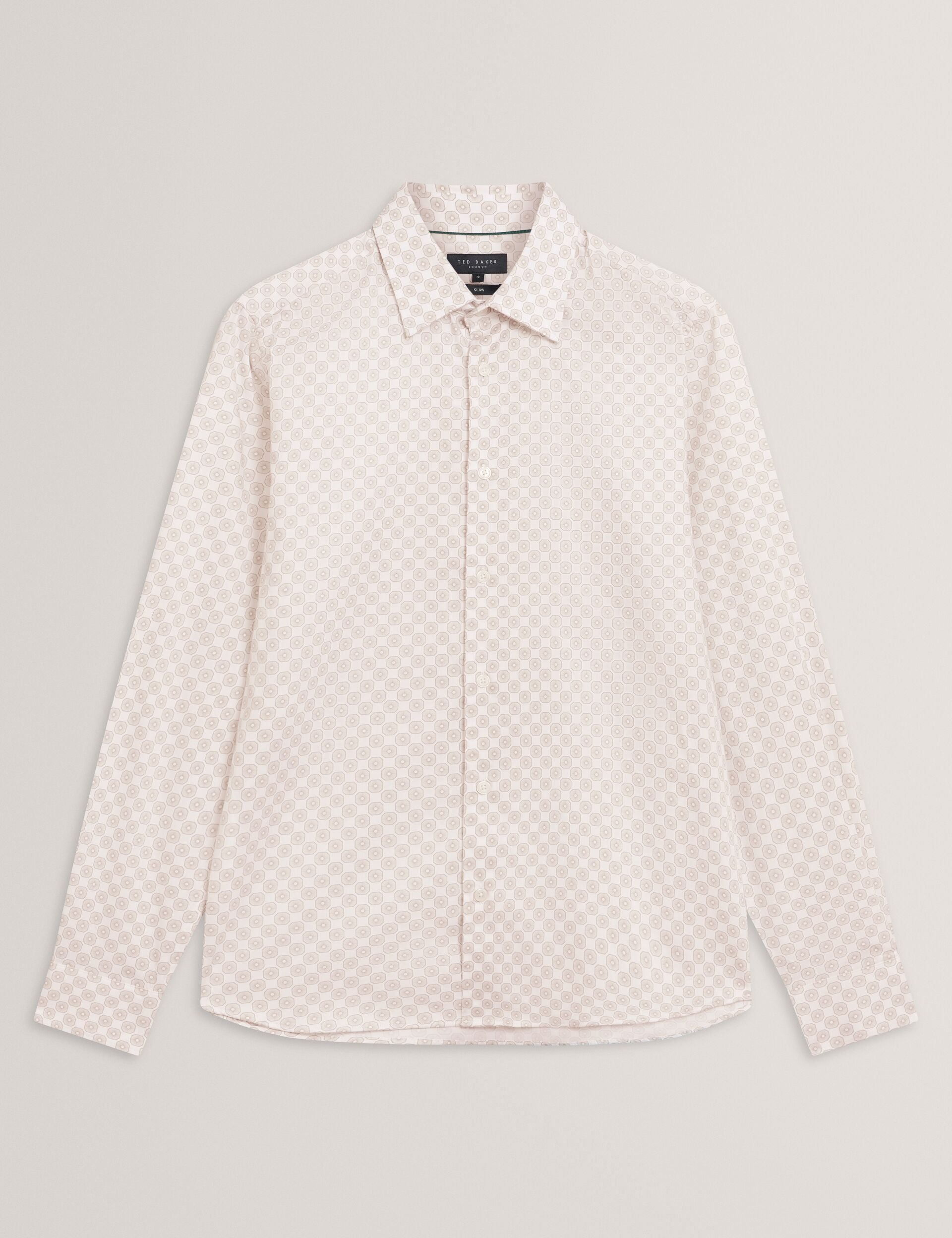 Ted Baker Sef Slim Fit Geometric Circle Print Shirt