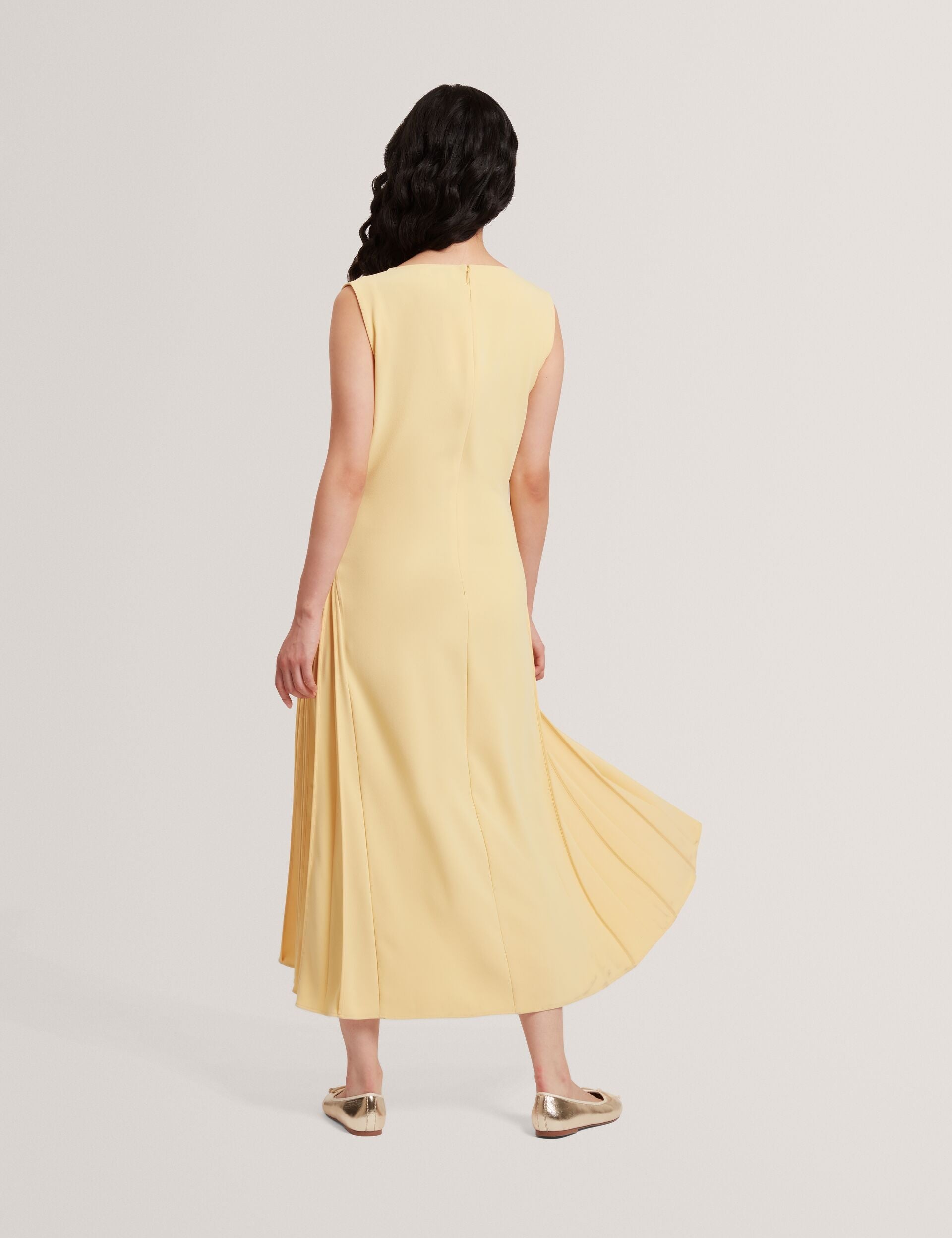 Ted Baker Dahrcy Pleat Detail Sleeveless Column Midi Dress Women's