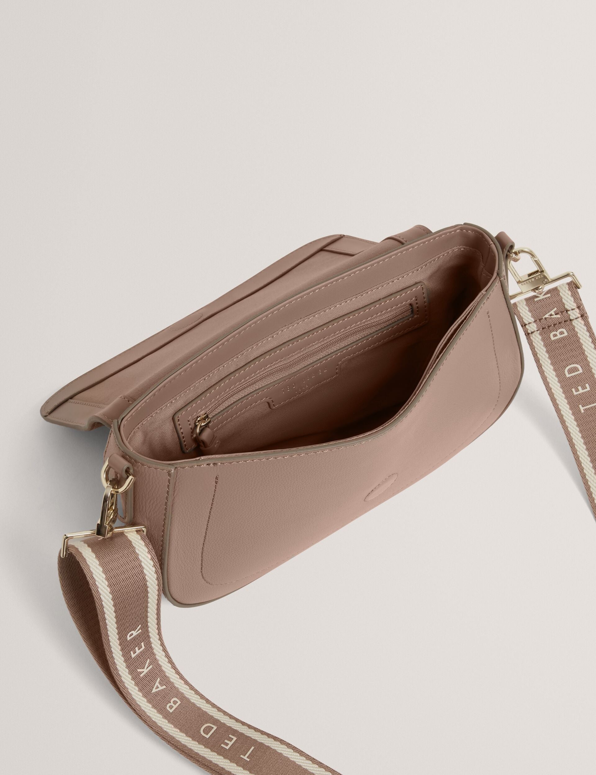 Ted Baker Louiize Webbing Leather Baguette Crossbody Bag Women's