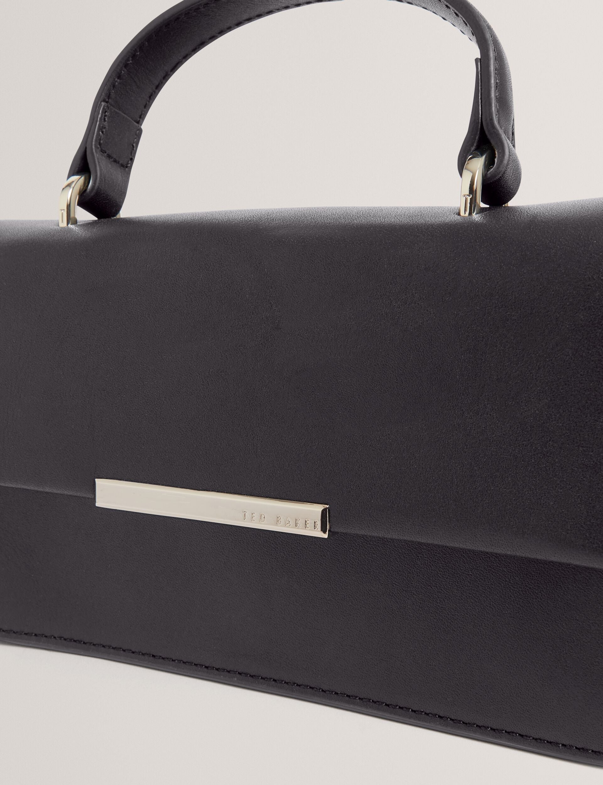 Ted Baker Rhaae Bar Detail Leather Elongated Top Handle Bag Women's