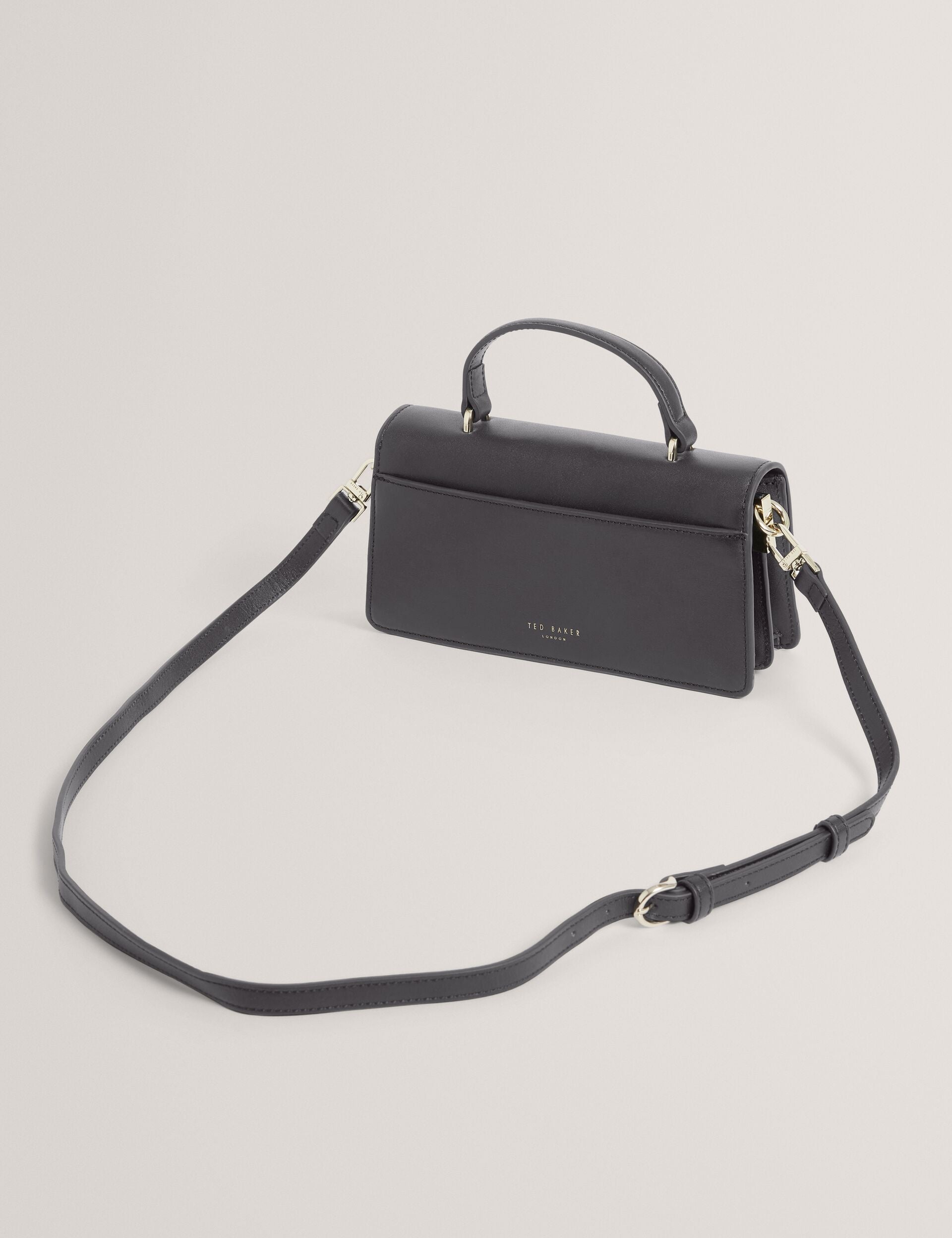 Ted Baker Rhaae Bar Detail Leather Elongated Top Handle Bag Women's