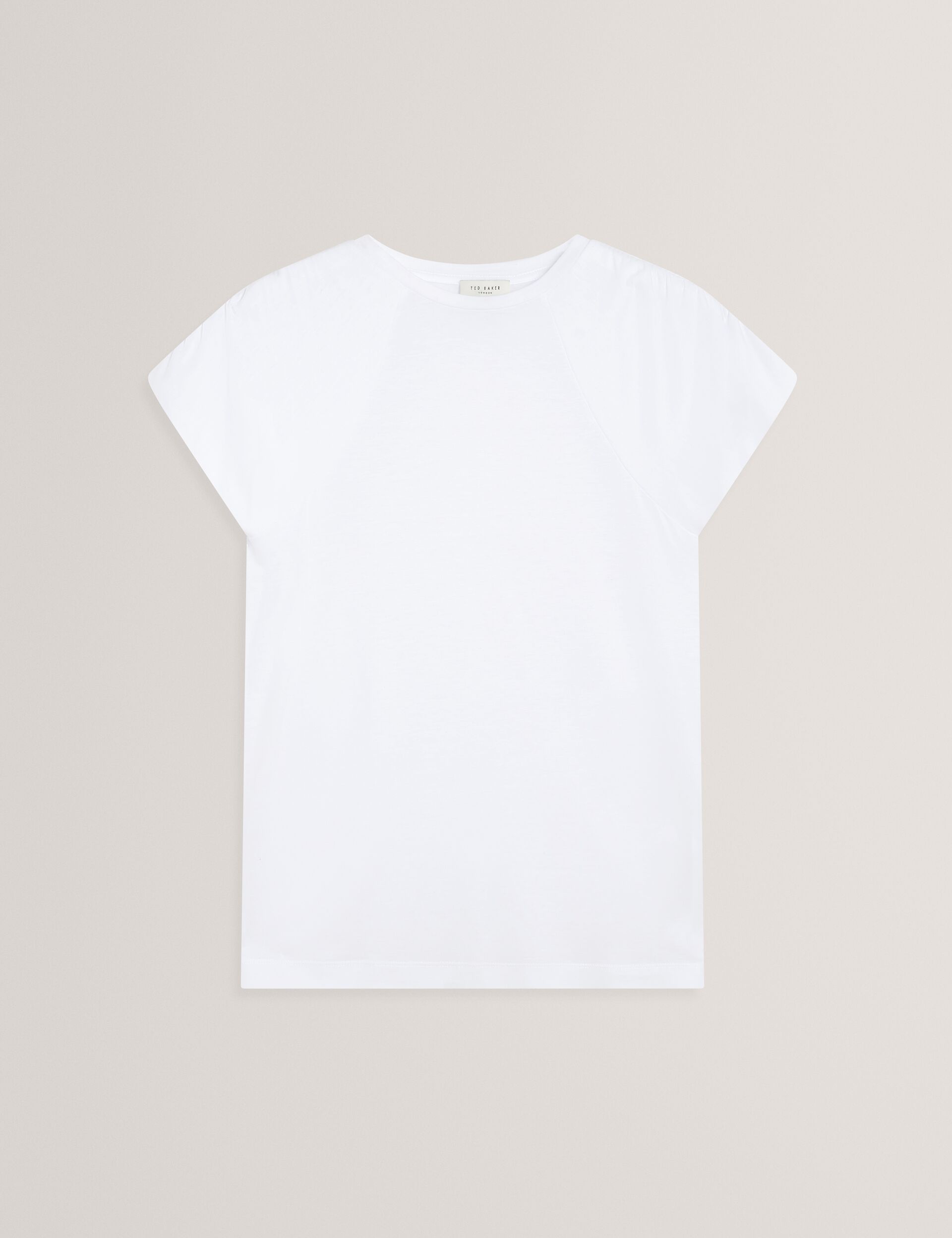 Ted Baker Elmie Gathered Shoulder Short Sleeve Jersey Tshirt Women's