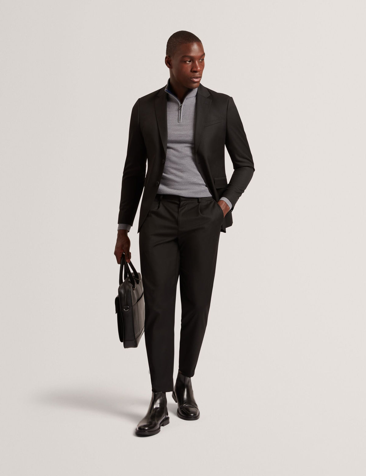 Ted Baker Clouden Merino Wool Knit Zip Neck Jumper