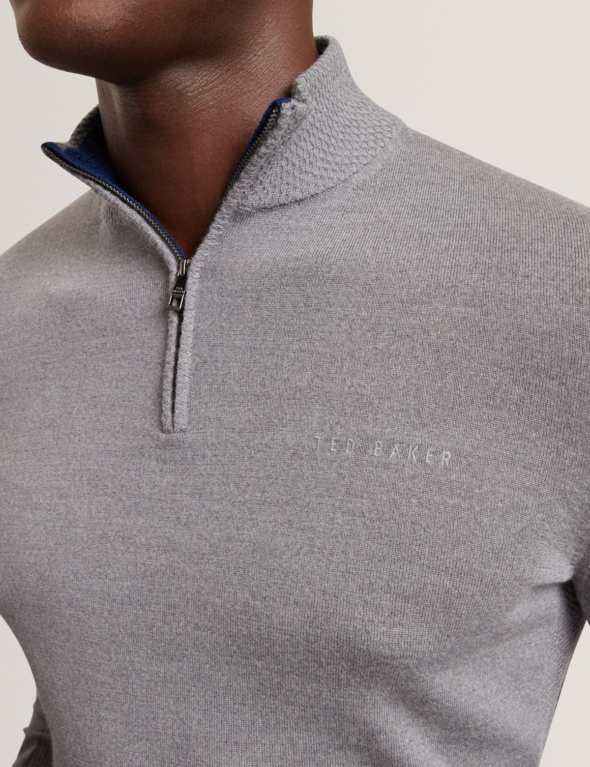 Ted Baker Clouden Merino Wool Knit Zip Neck Jumper