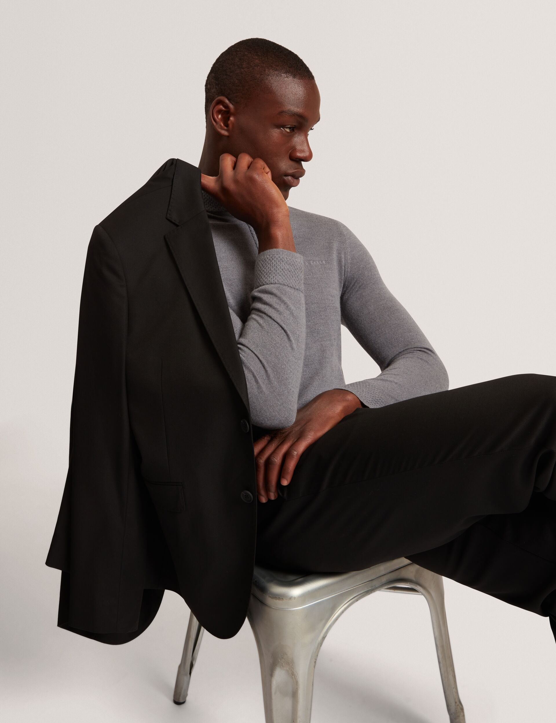 Ted Baker Clouden Merino Wool Knit Zip Neck Jumper