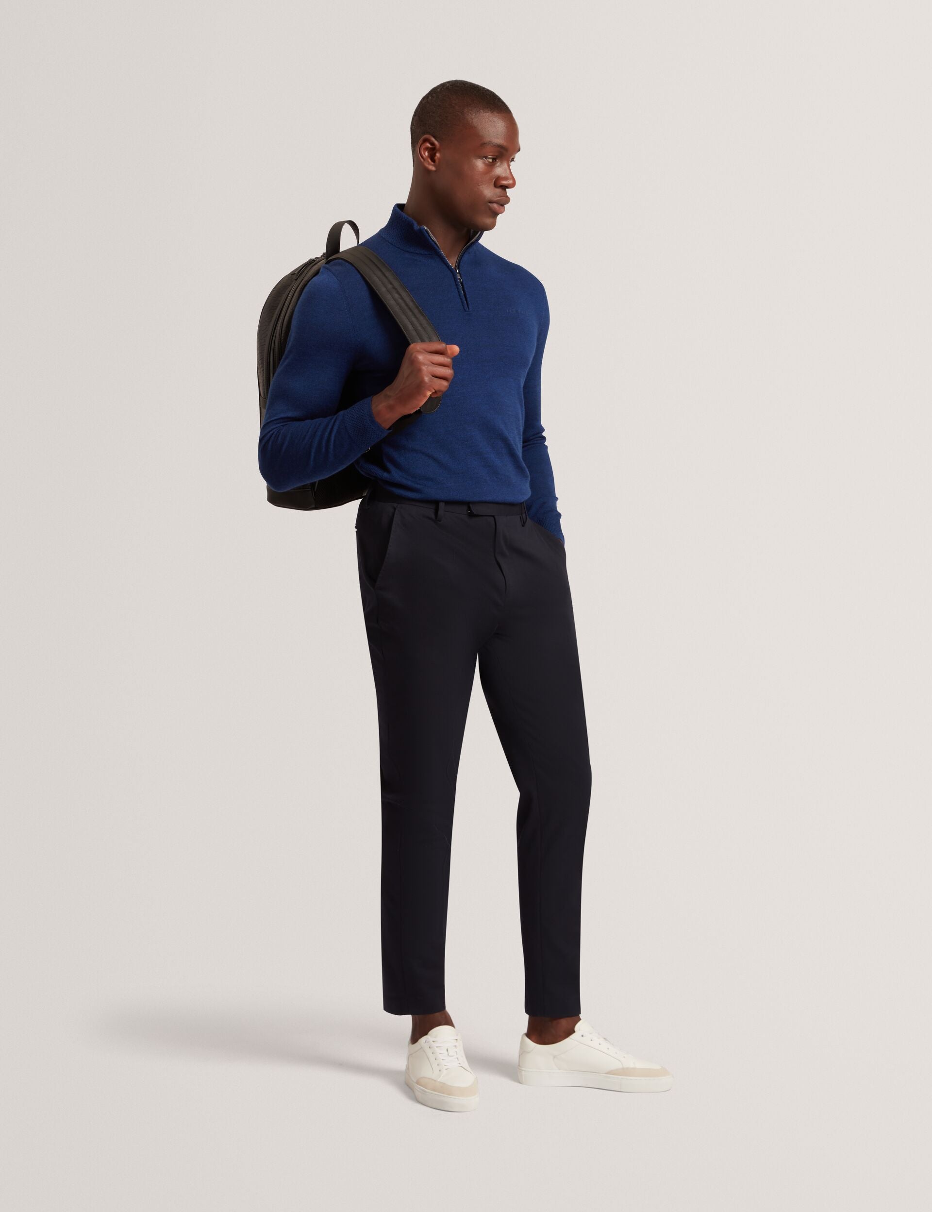 Ted Baker Clouden Merino Wool Knit Zip Neck Jumper