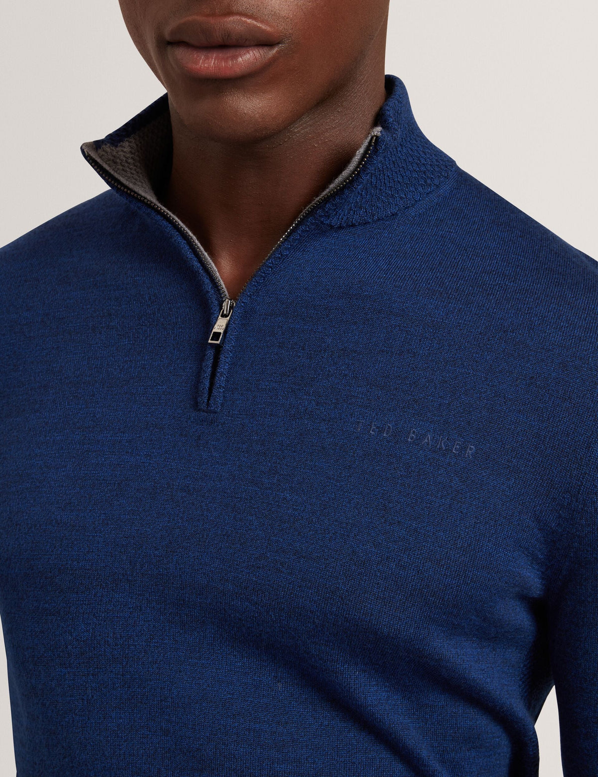 Ted Baker Clouden Merino Wool Knit Zip Neck Jumper