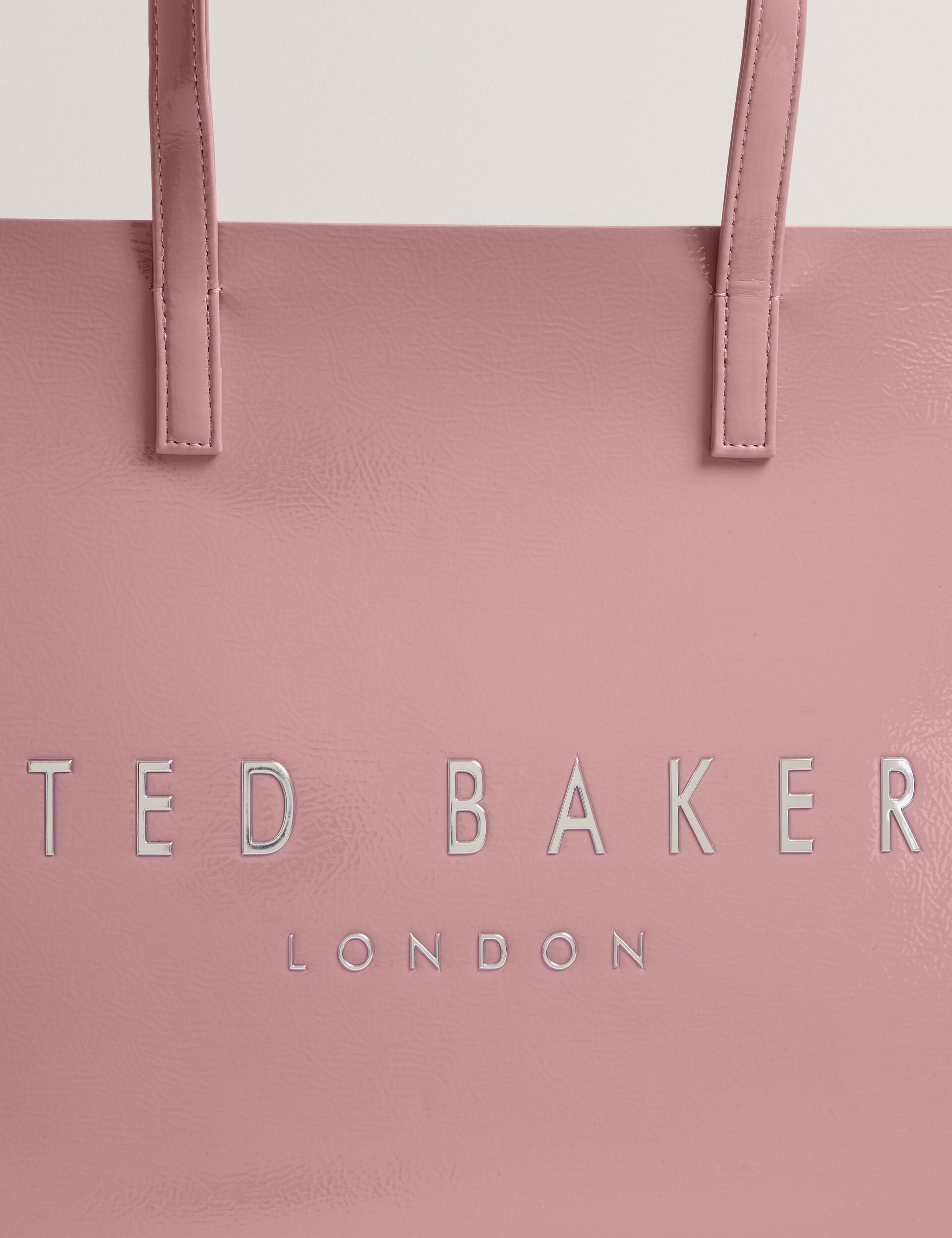 Ted Baker Crikon Crinkled Pu Wide Icon Tote Bag In Pink Women's
