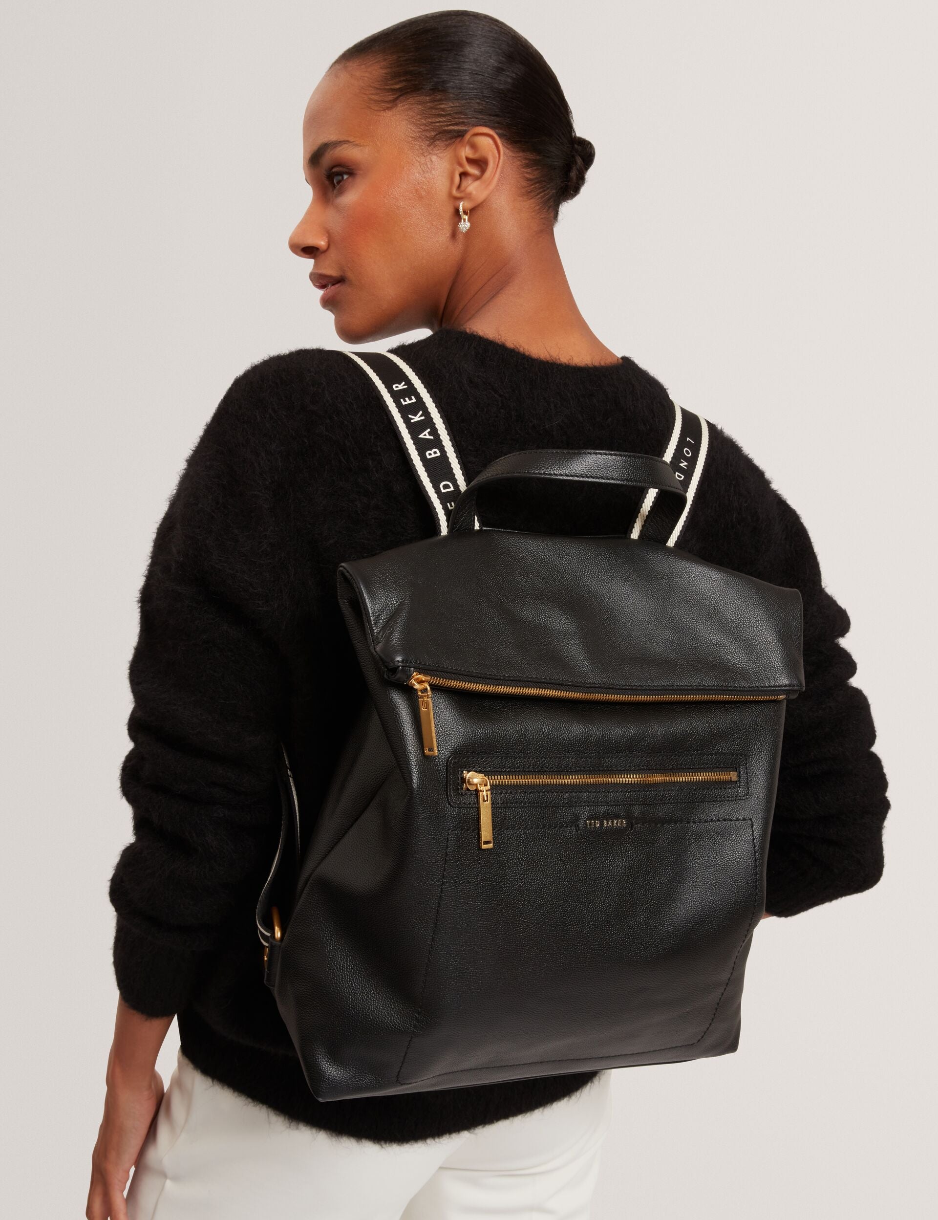 Ted Baker Luccea Branding Webbing Large Leather Backpack Women's