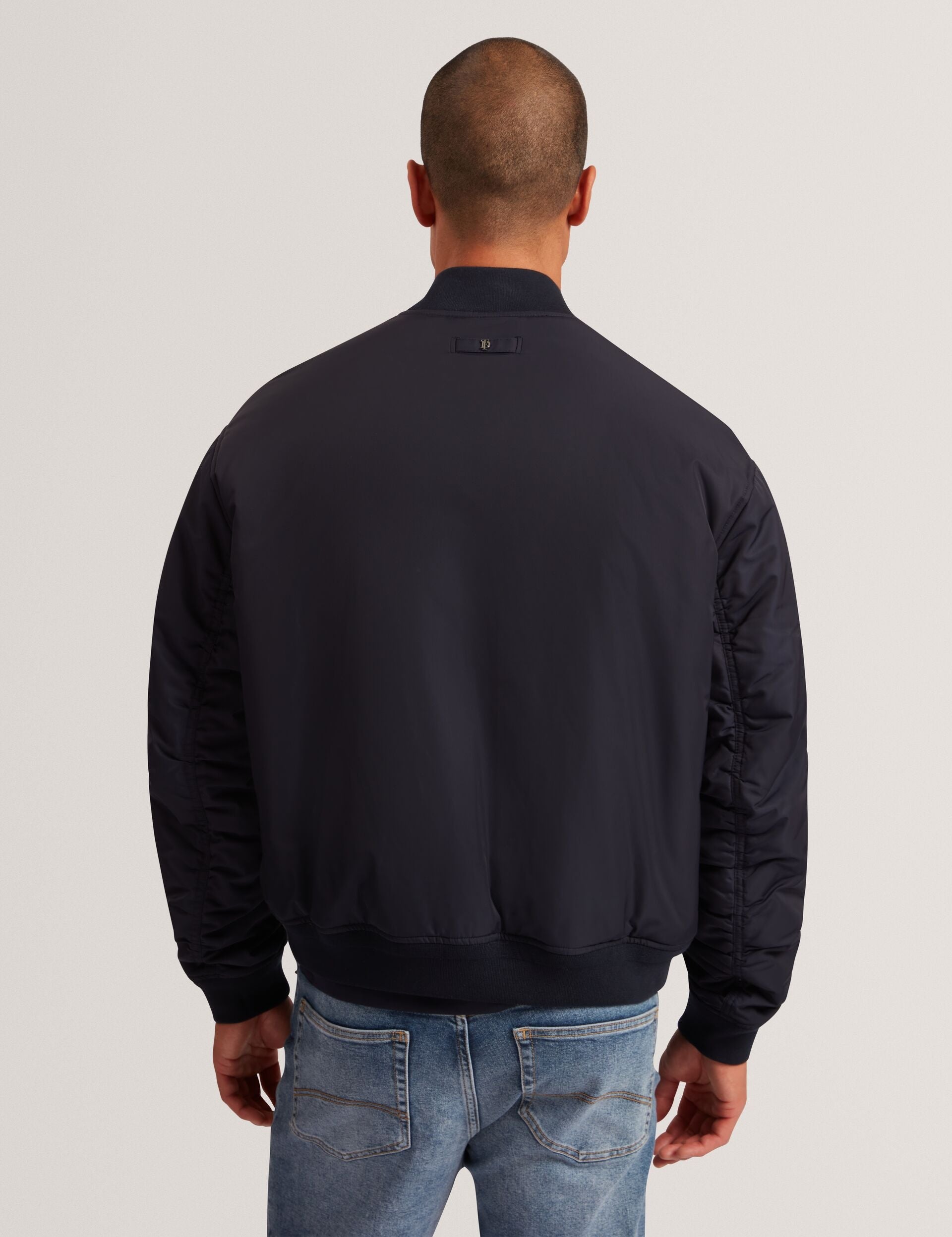 Ted Baker Bombard Nylon Zipup Relaxed Bomber Jacket