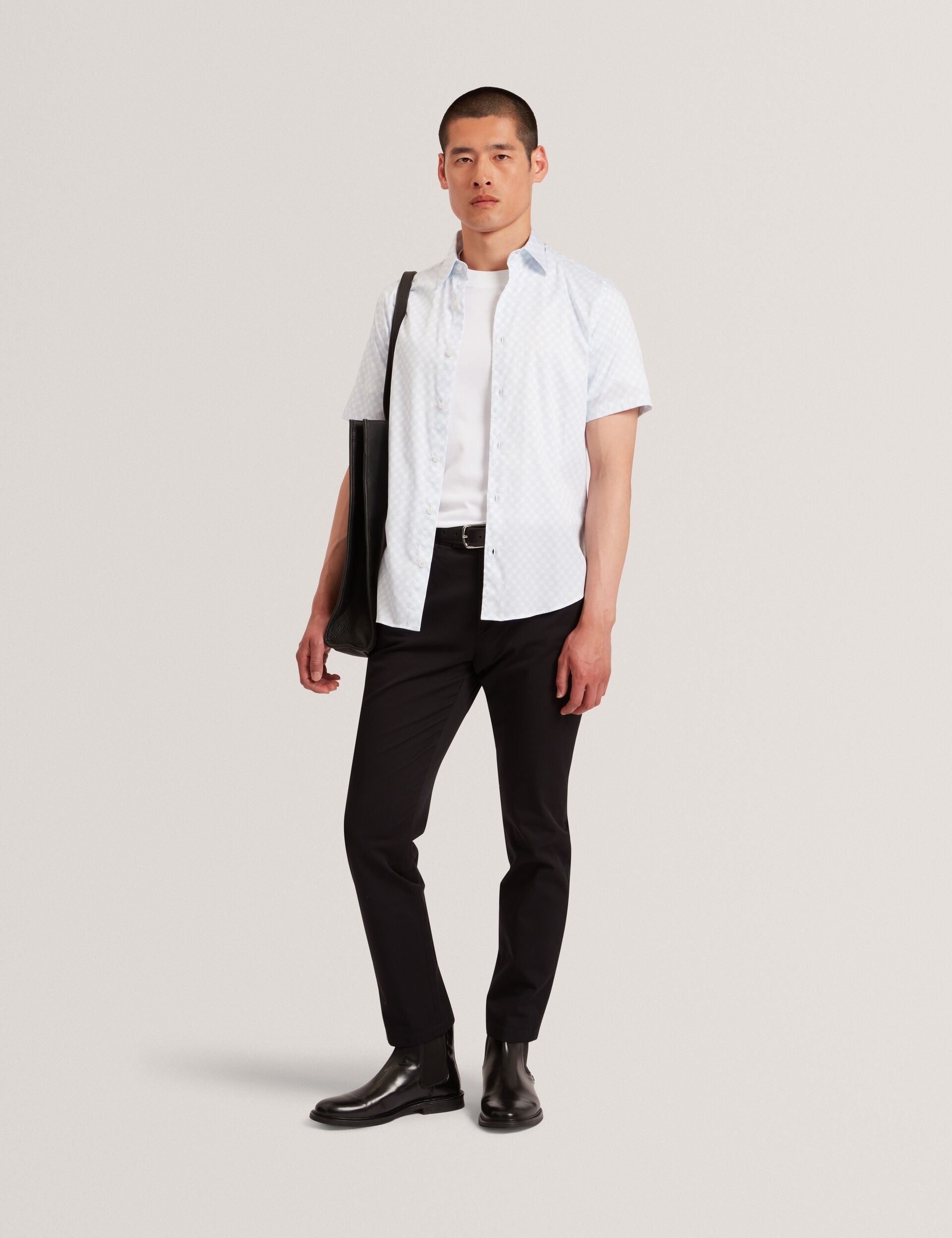 Ted Baker Sefsho Slim Fit Circle Print Short Sleeve Shirt