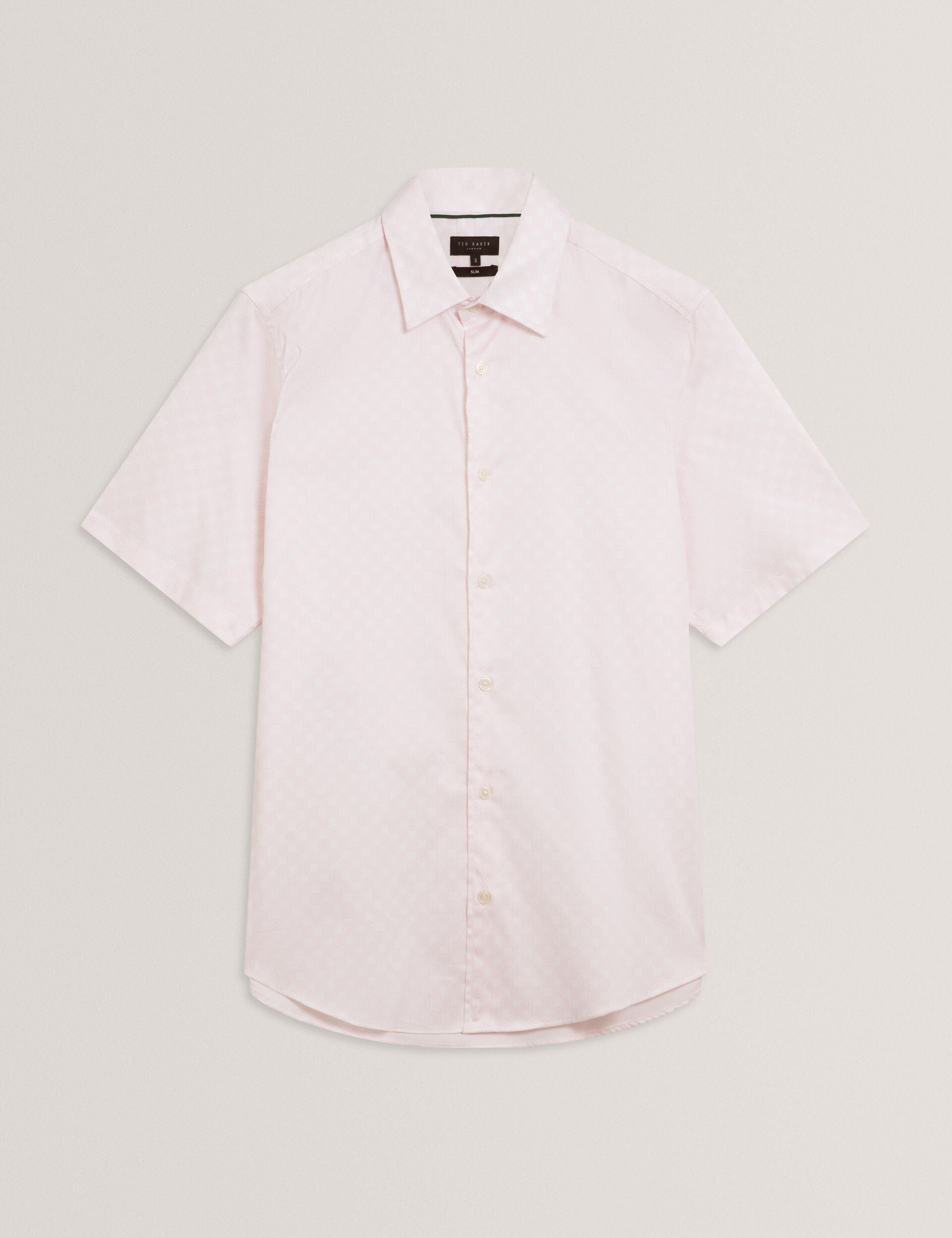 Ted Baker Sefsho Slim Fit Circle Print Short Sleeve Shirt