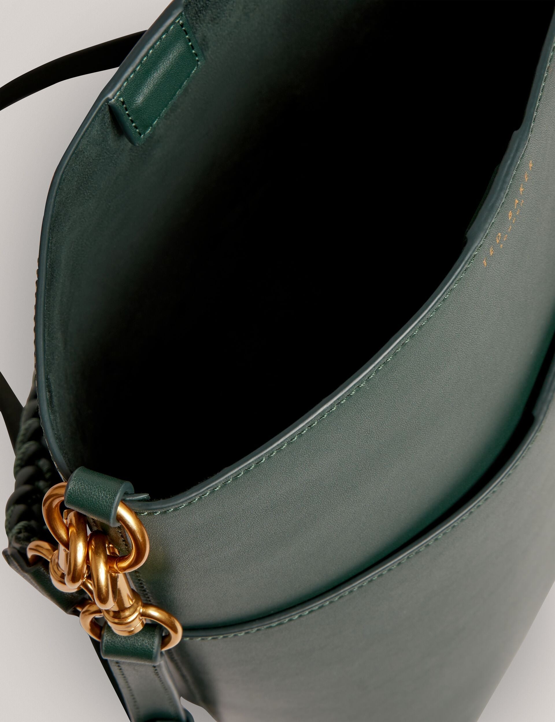 Ted Baker Wannda Plaited Handle Elongated Leather Bucket Bag Women's