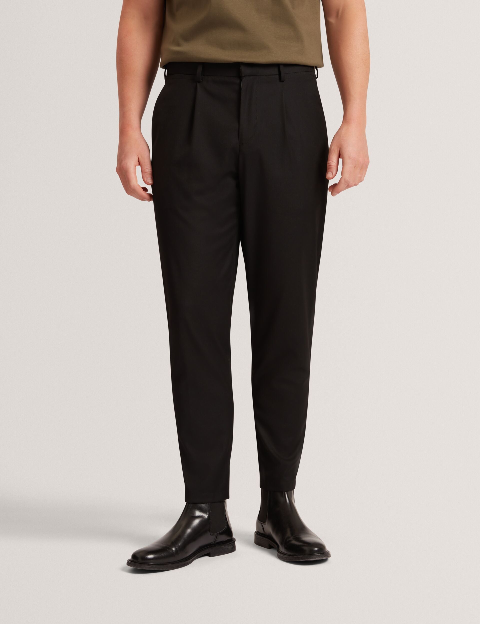 Ted Baker Salson Tapered Fit Pleated Smart Trousers