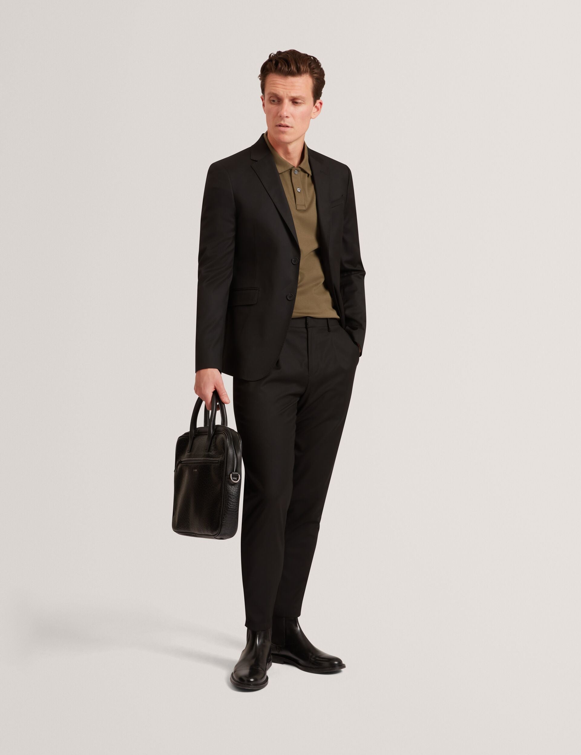 Ted Baker Salson Tapered Fit Pleated Smart Trousers