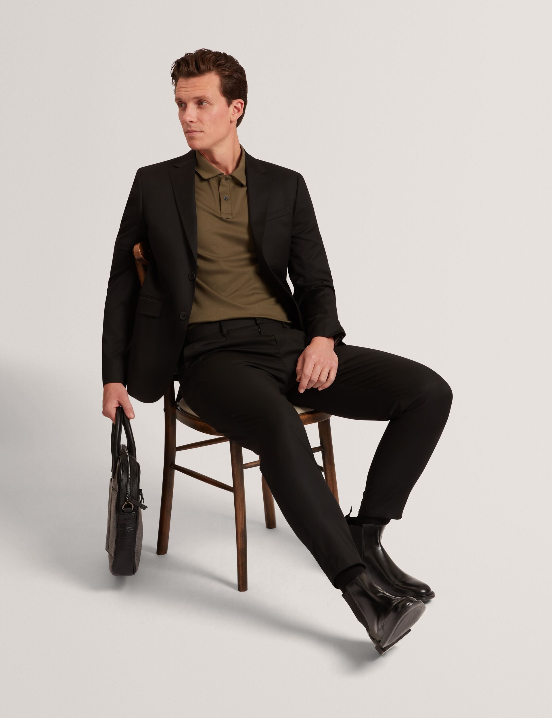 Ted Baker Salson Tapered Fit Pleated Smart Trousers