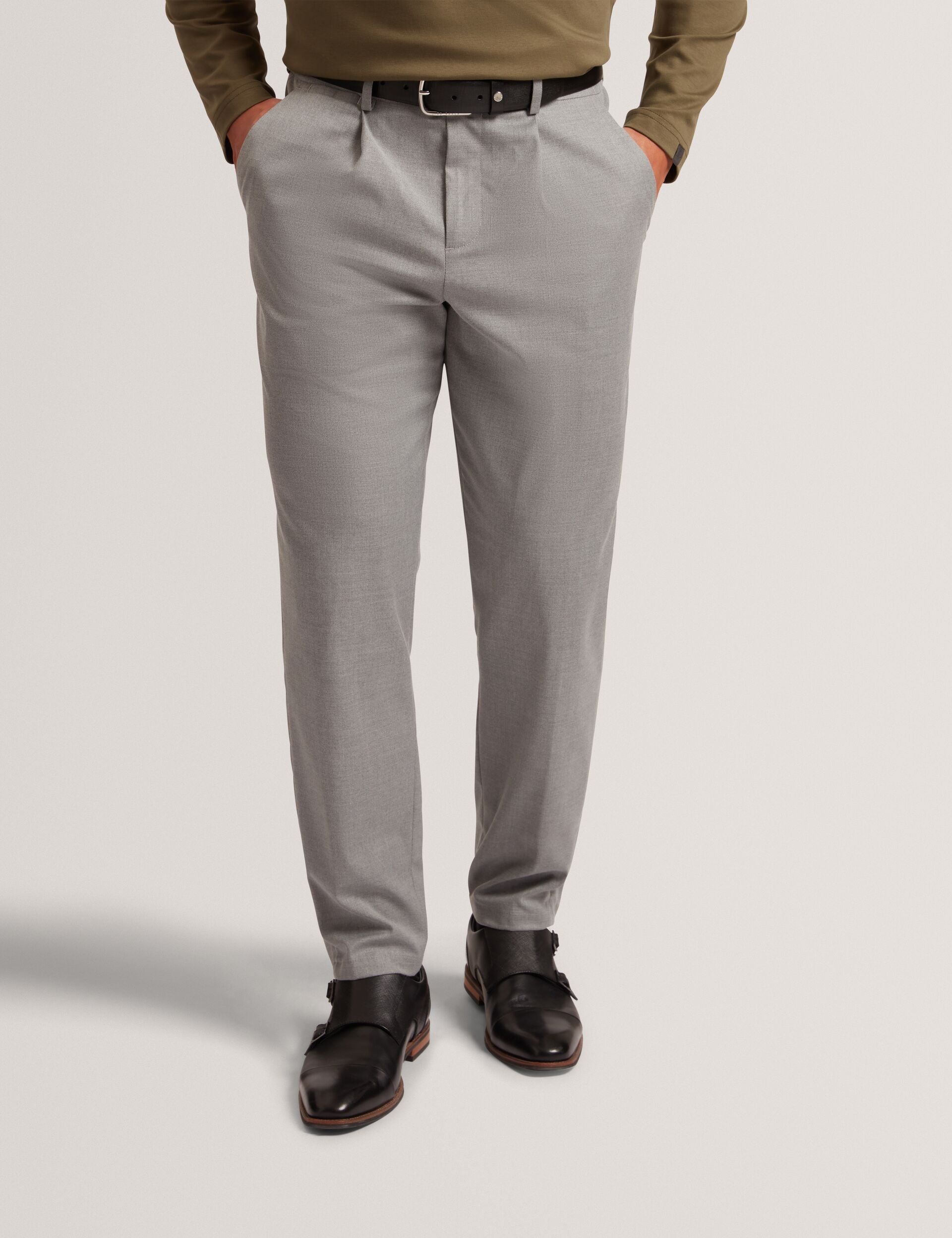 Ted Baker Salson Tapered Fit Pleated Smart Trousers