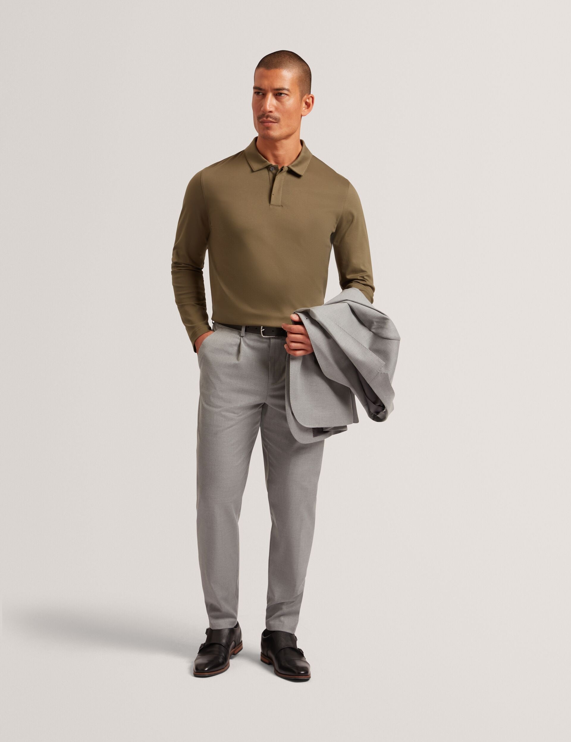 Ted Baker Salson Tapered Fit Pleated Smart Trousers