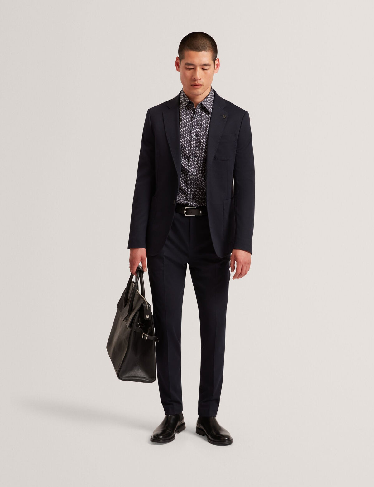 Ted Baker Agnar Bold Wave Print Cotton Shirt
