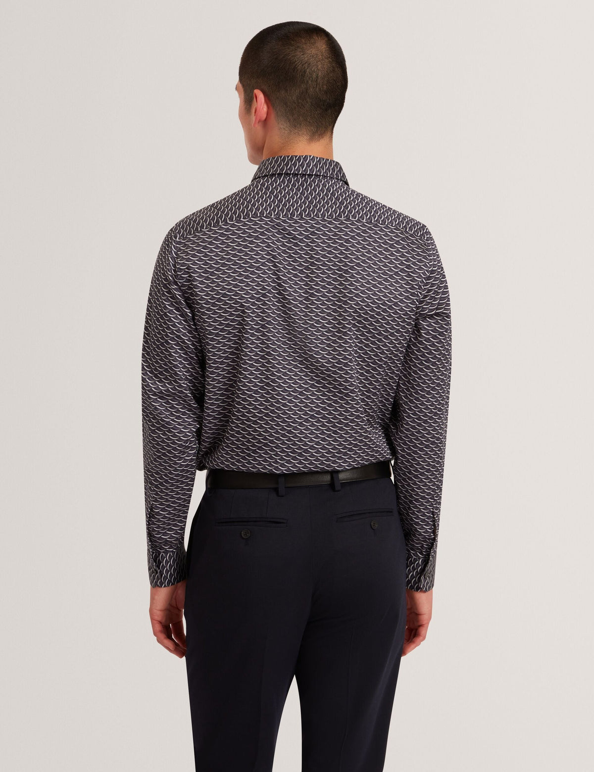 Ted Baker Agnar Bold Wave Print Cotton Shirt
