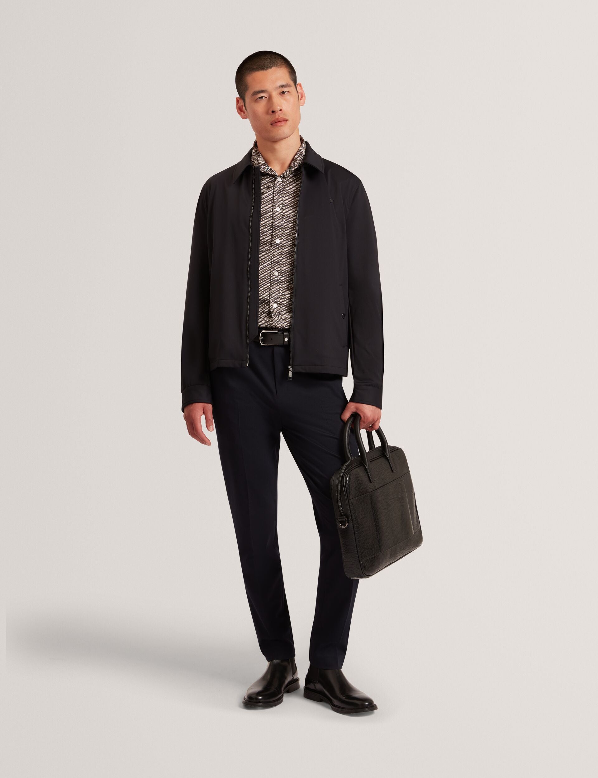 Ted Baker Agnar Bold Wave Print Cotton Shirt