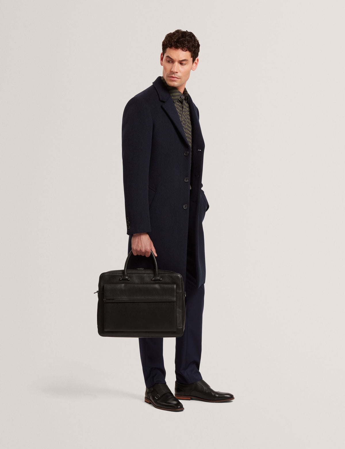 Ted Baker Alerton Slim Fit Wool Rich City Overcoat