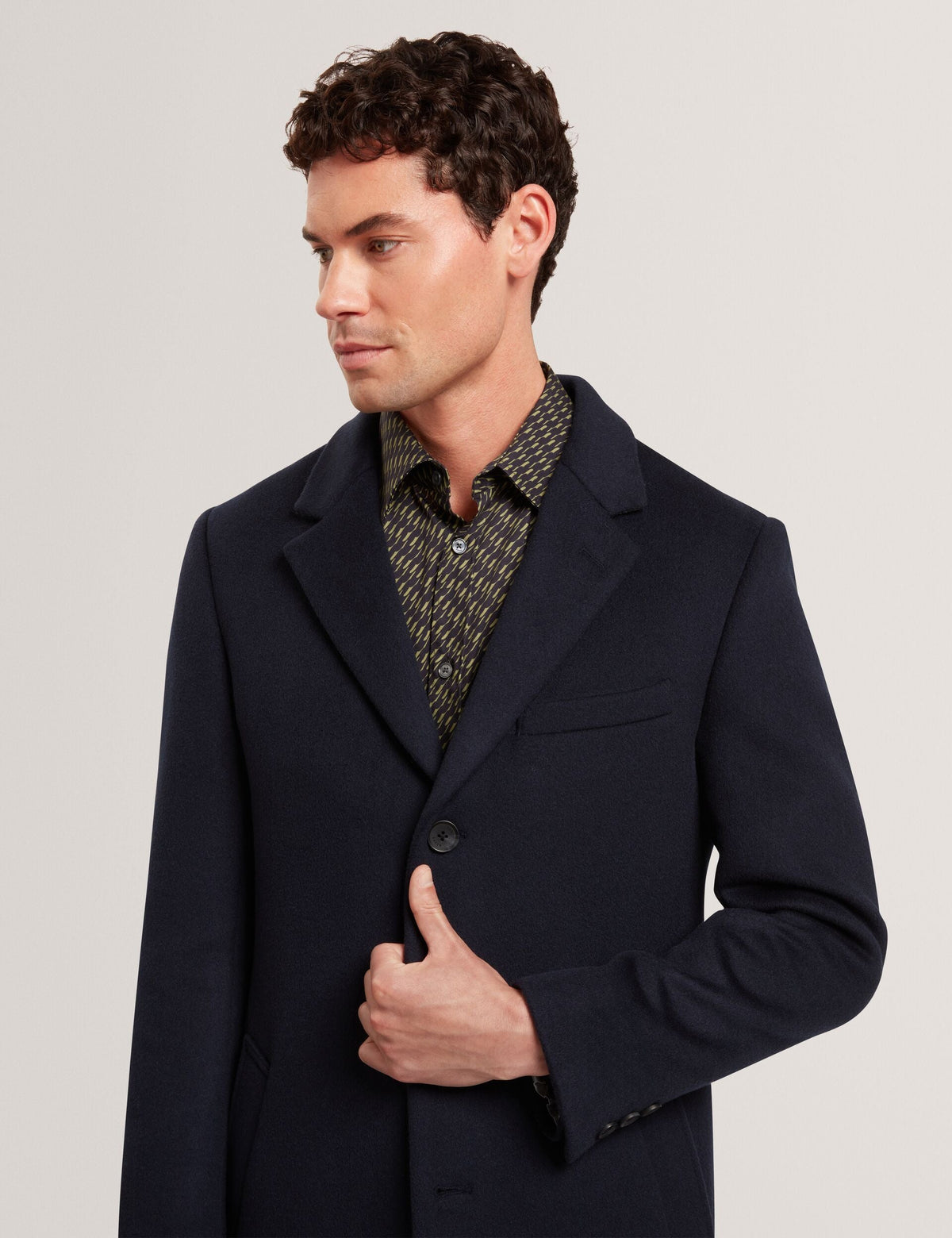 Ted Baker Alerton Slim Fit Wool Rich City Overcoat