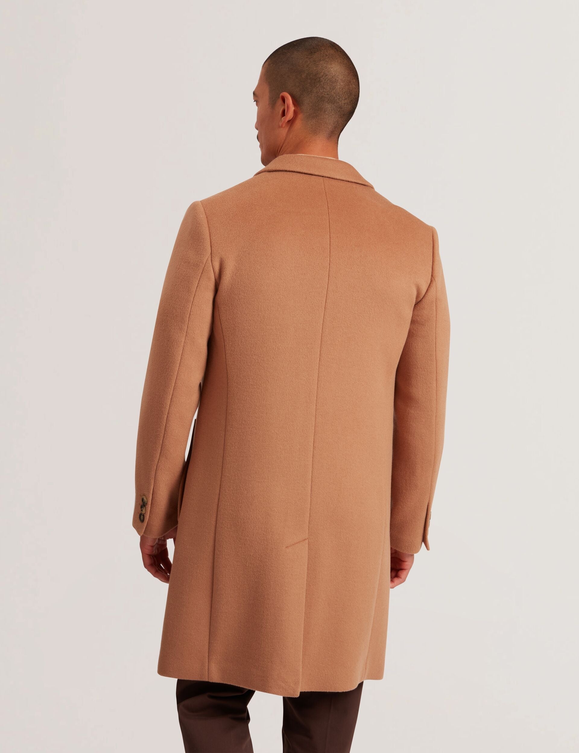 Ted Baker Alerton Slim Fit Wool Rich City Overcoat