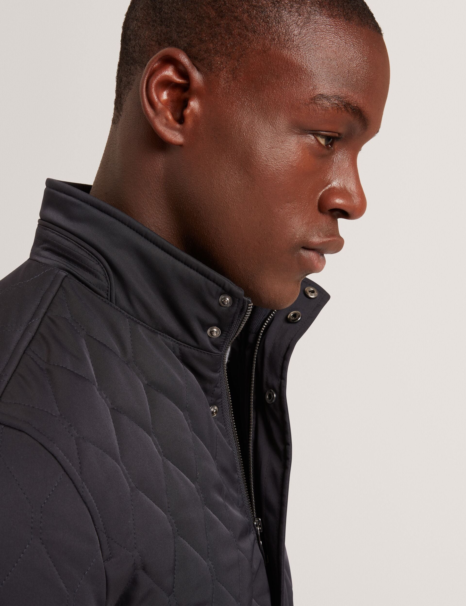 Ted Baker Hollbec Diamond Quilted Zip Field Coat