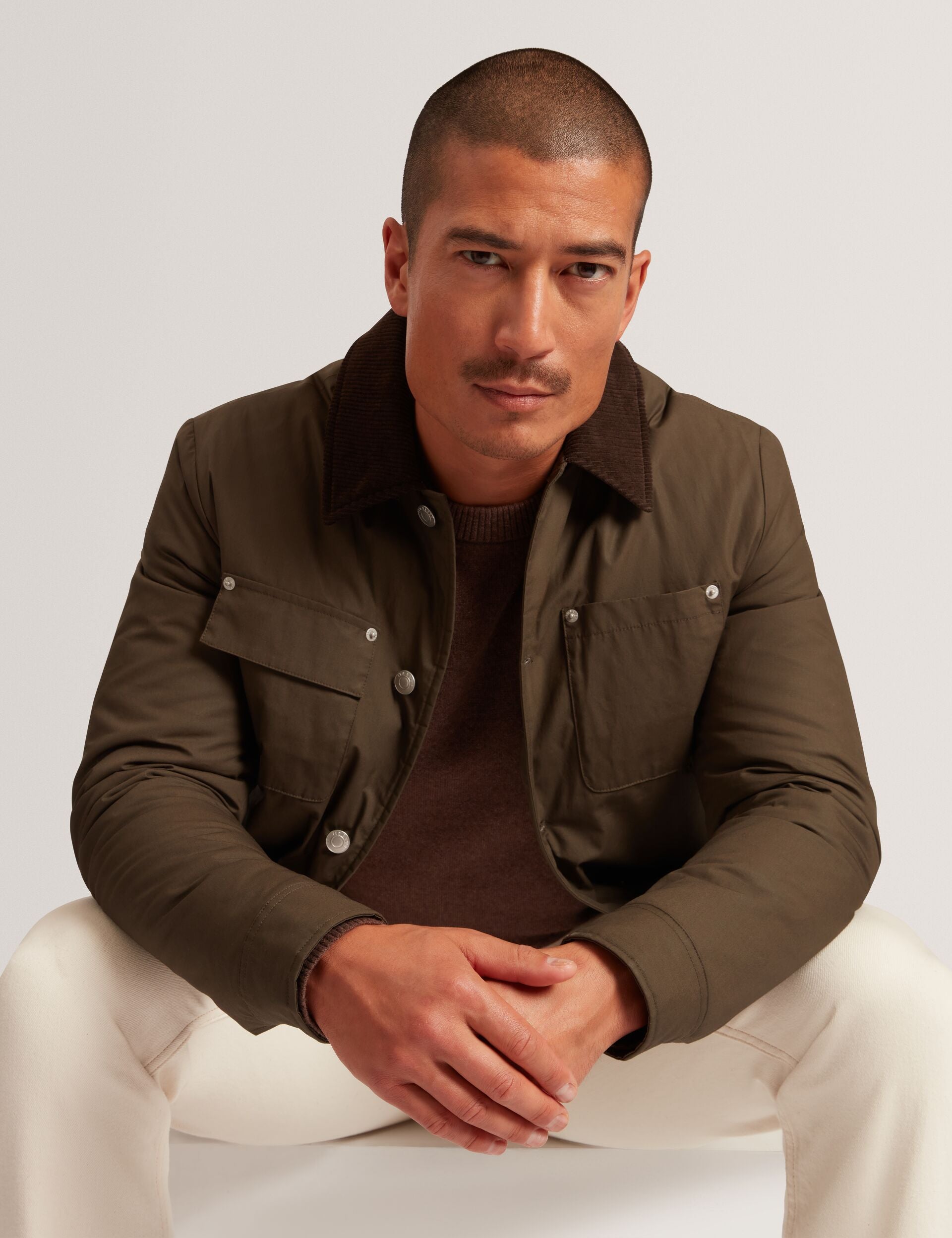 Ted Baker Nevers Waxed Cotton Buttonup Jacket