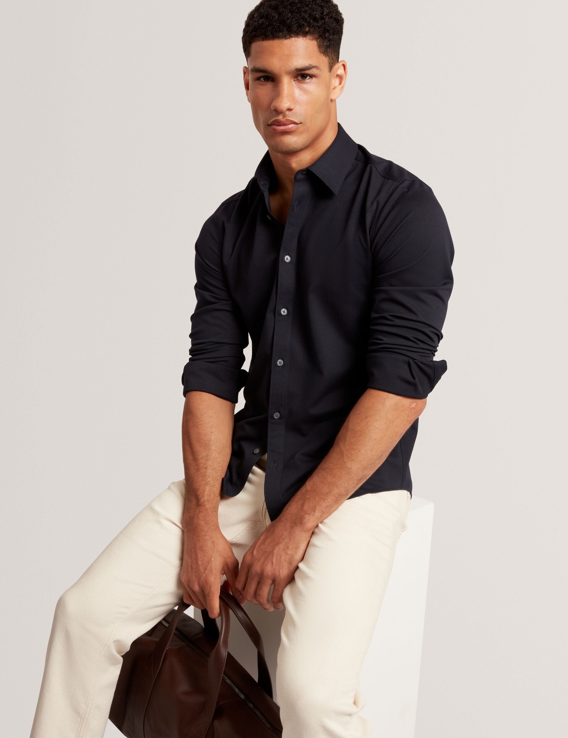 Ted Baker Nortun Regular Fit Knitted Jersey Shirt
