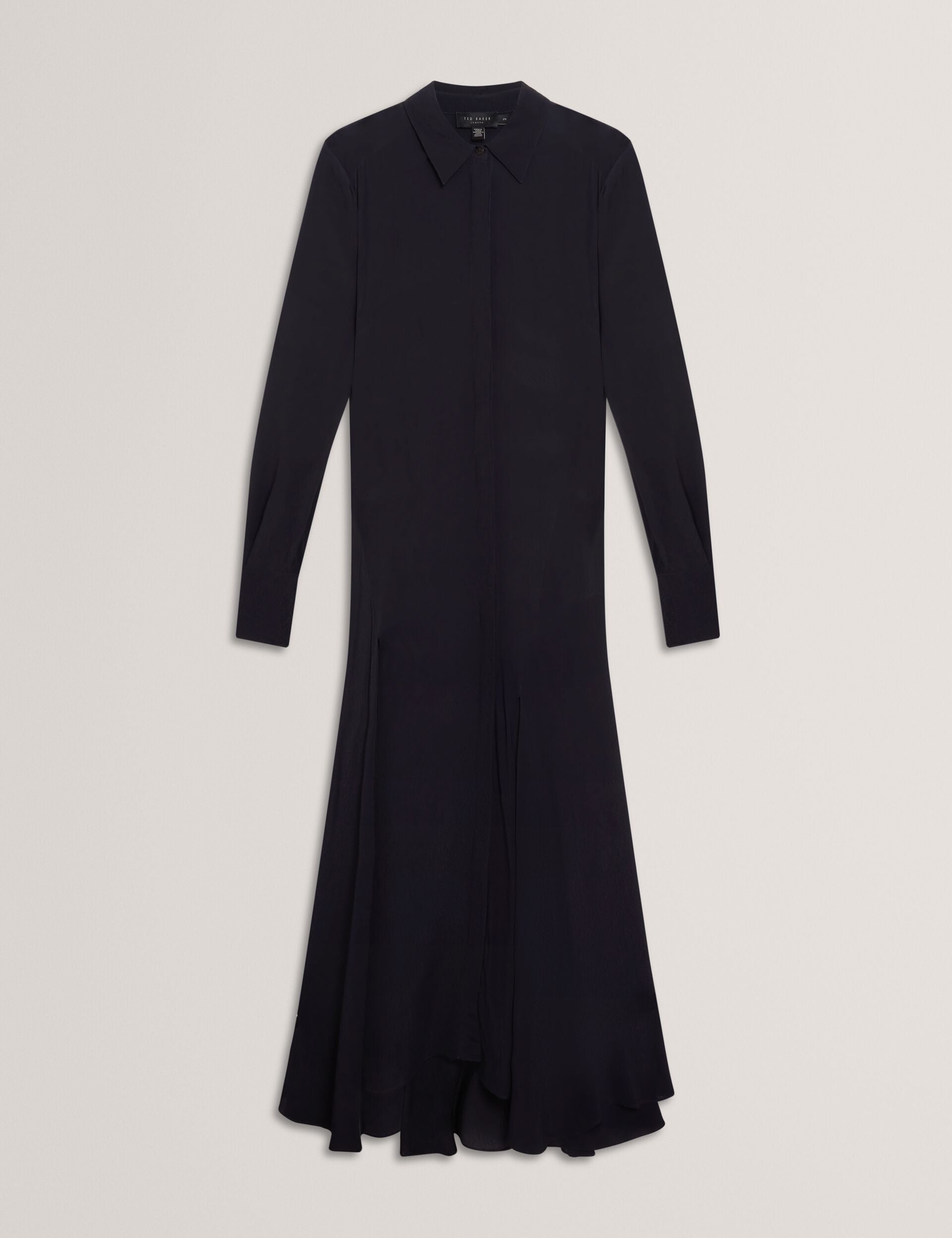 Ted Baker Aluma Asymmetric Crepe Midi Shirt Dress Women's
