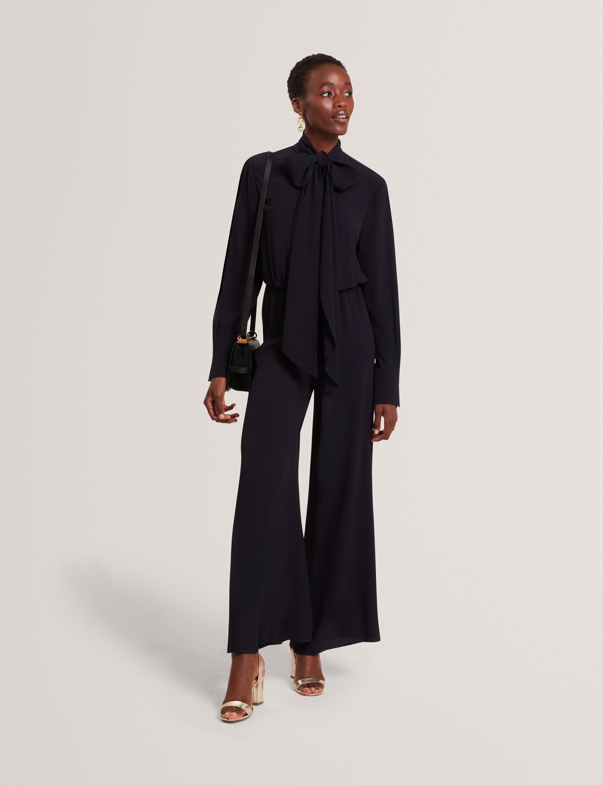 Ted Baker Kyrabe Tie Neck Wide Leg Tailored Jumpsuit Women's