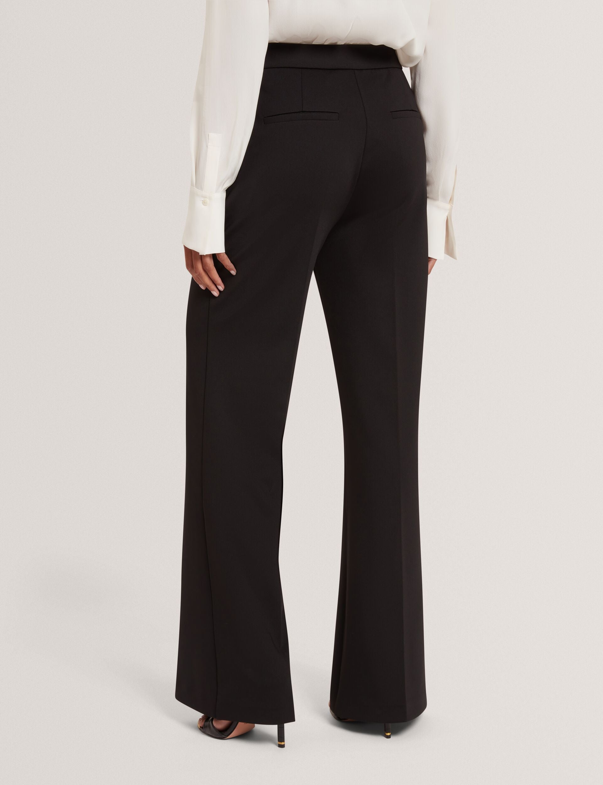 Ted Baker Black Tailored High Waisted Flared Trousers Women's