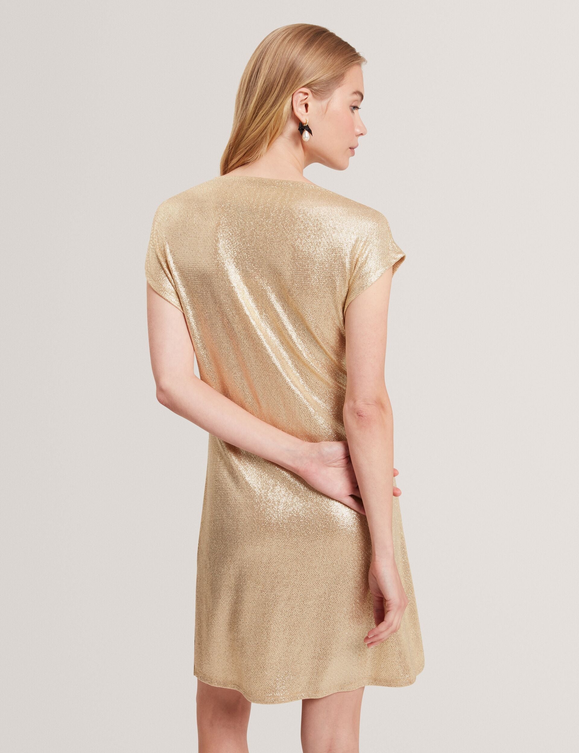 Ted Baker Cheelia Metallic Weave Jersey Mini Dress Women's