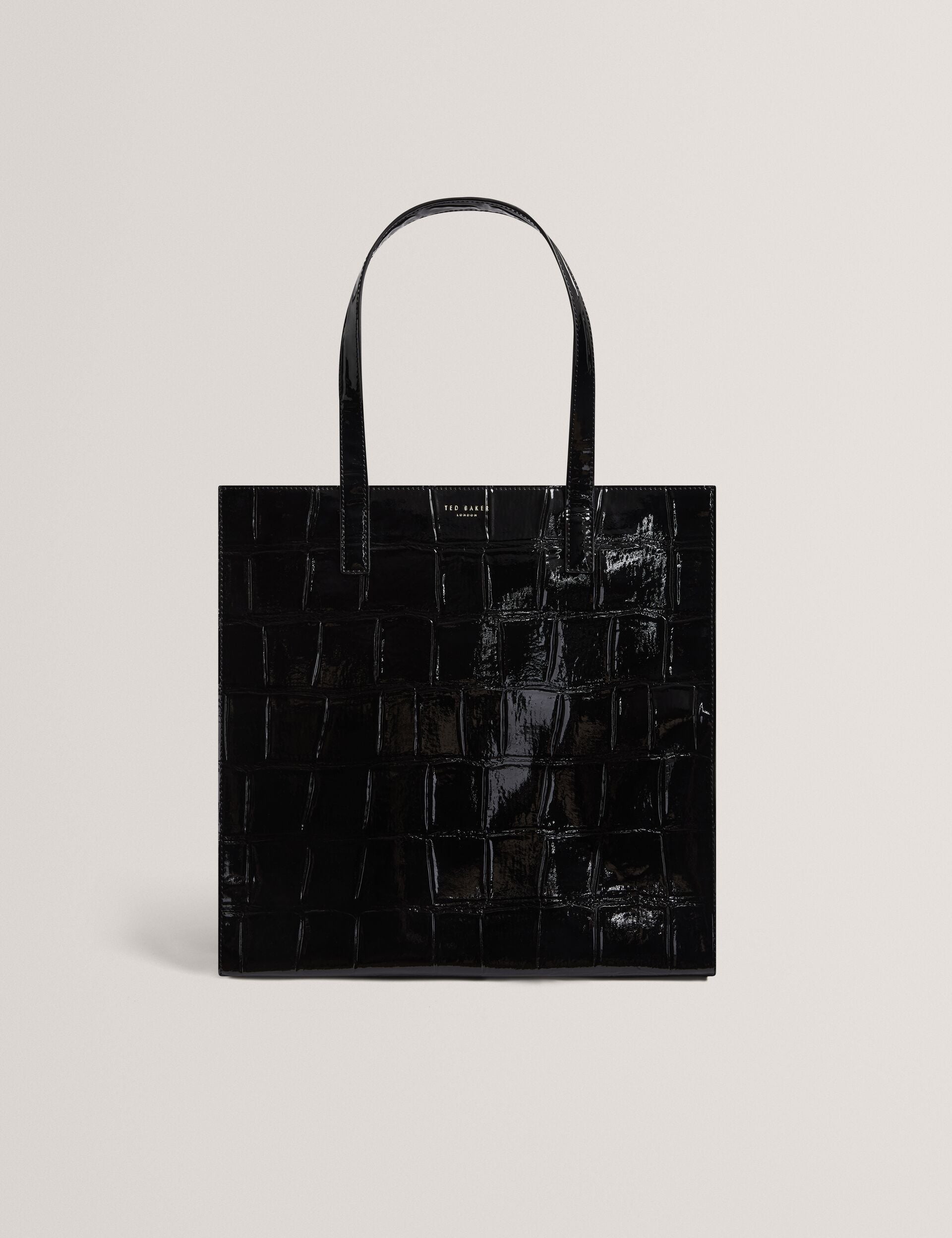 Ted Baker Vannda Patent Croc Texture Large Icon Tote Bag Women's
