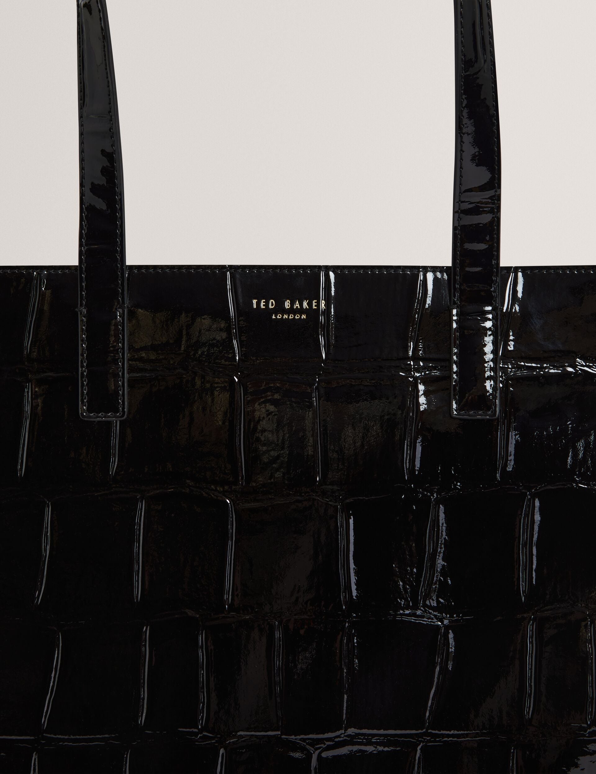 Ted Baker Vannda Patent Croc Texture Large Icon Tote Bag Women's